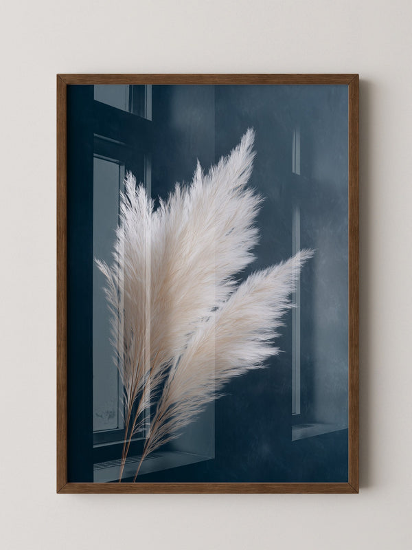 Pampasgras sanft auf Dunkelblau