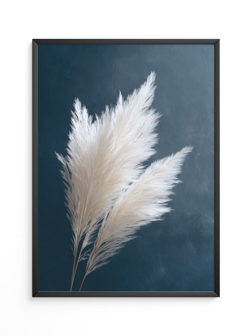 Pampasgras sanft auf Dunkelblau