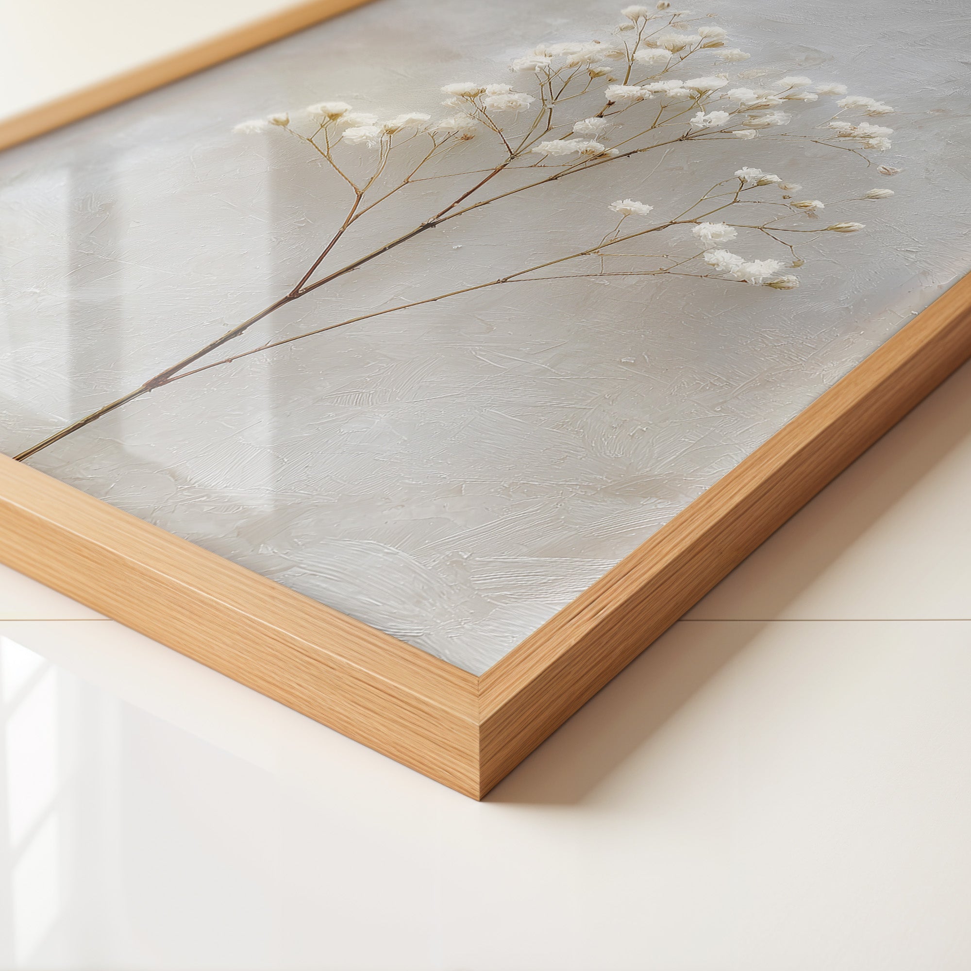 Weiße Trockenblumen Textur