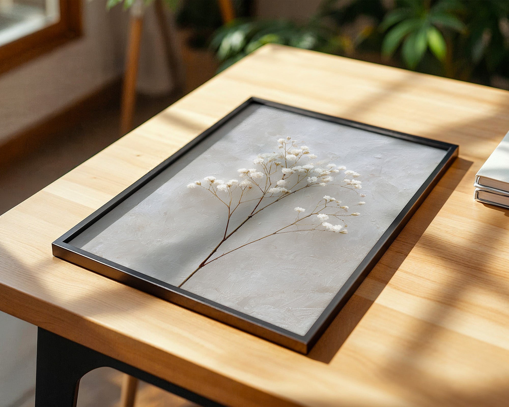 Weiße Trockenblumen Textur