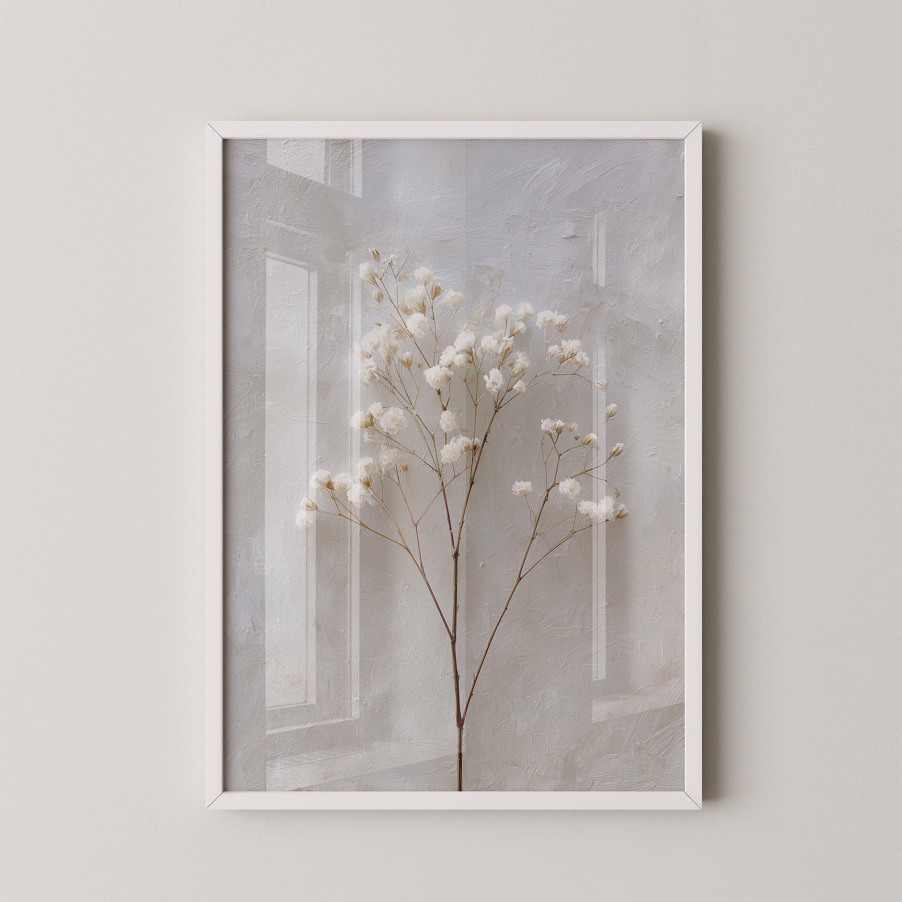 Weiße Trockenblumen Textur