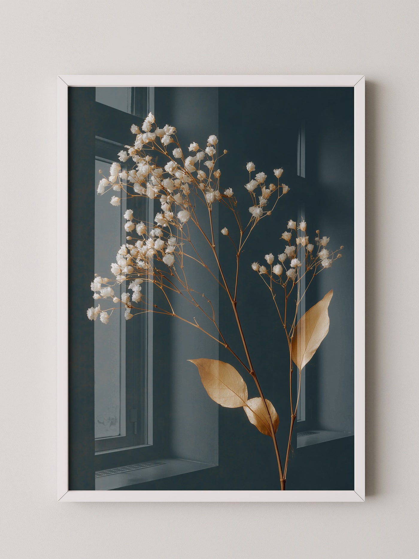 Trockenblumen Goldener Kontrast