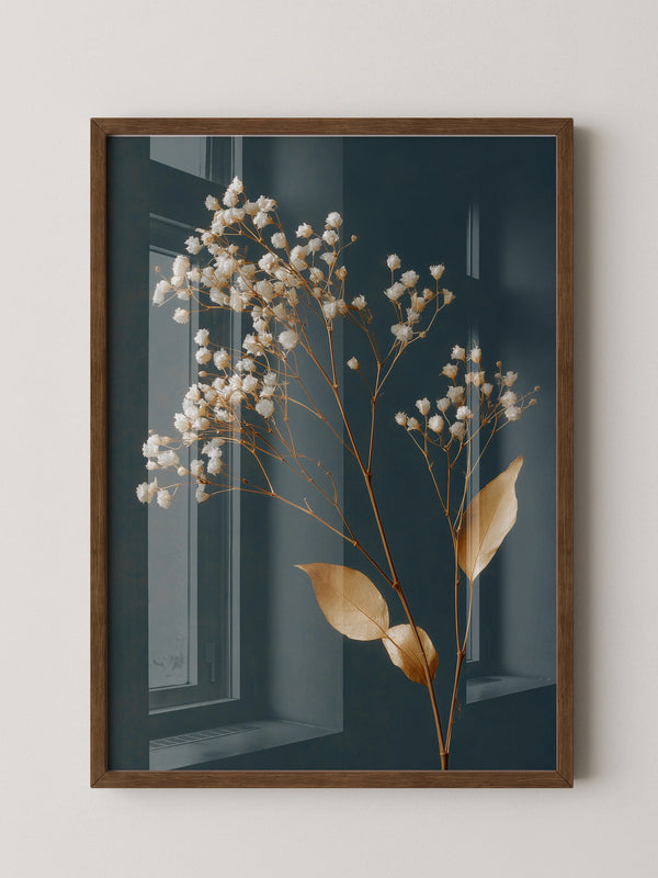 Trockenblumen Goldener Kontrast