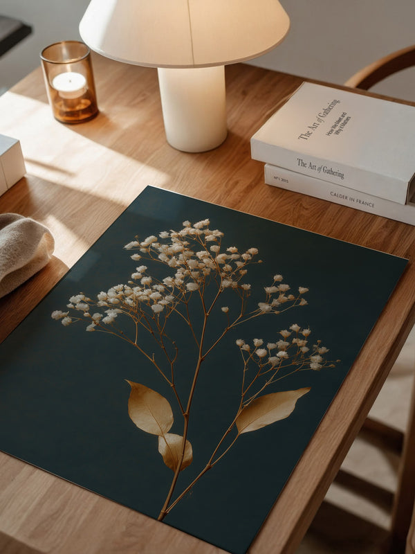 Trockenblumen Goldener Kontrast