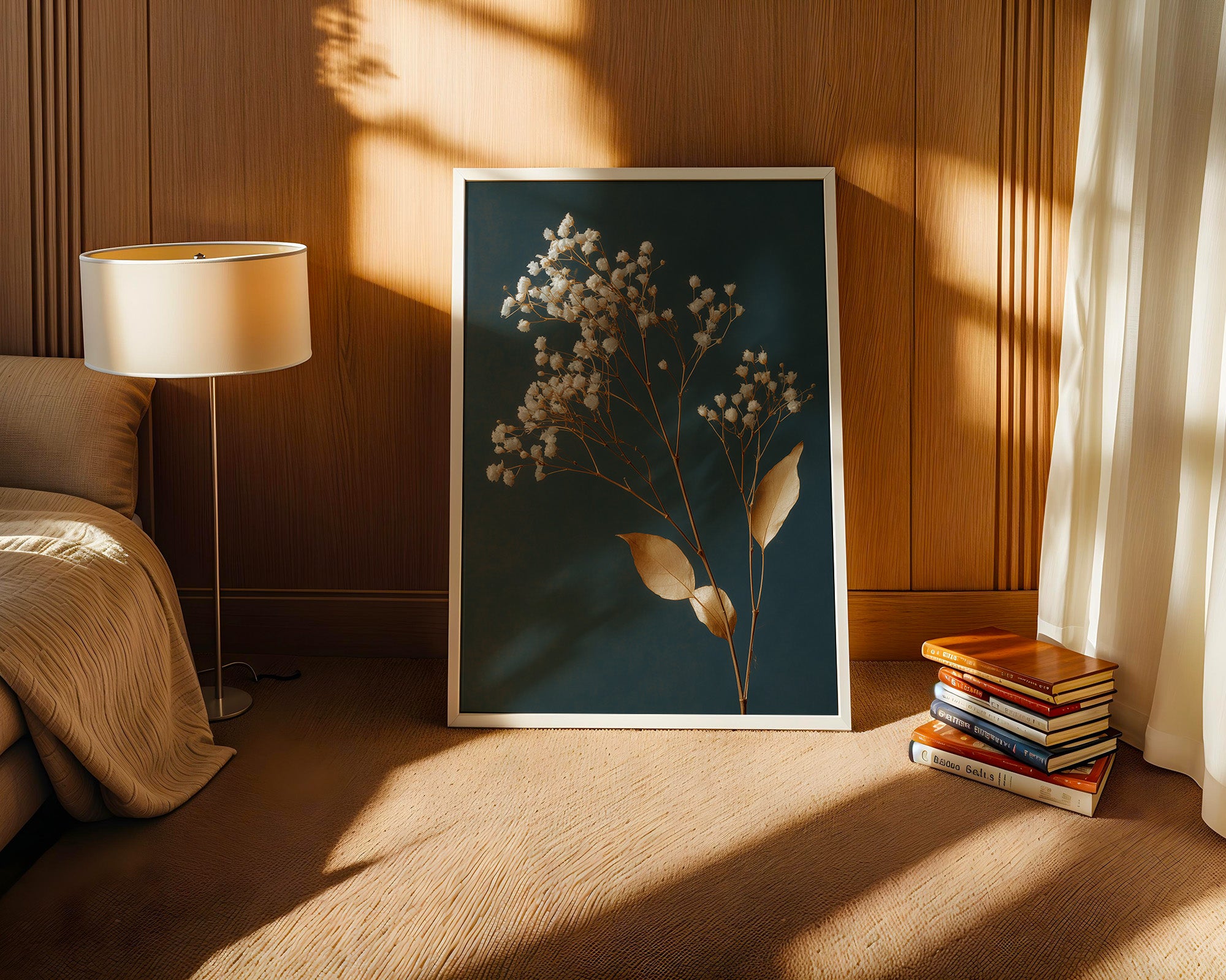 Trockenblumen Goldener Kontrast