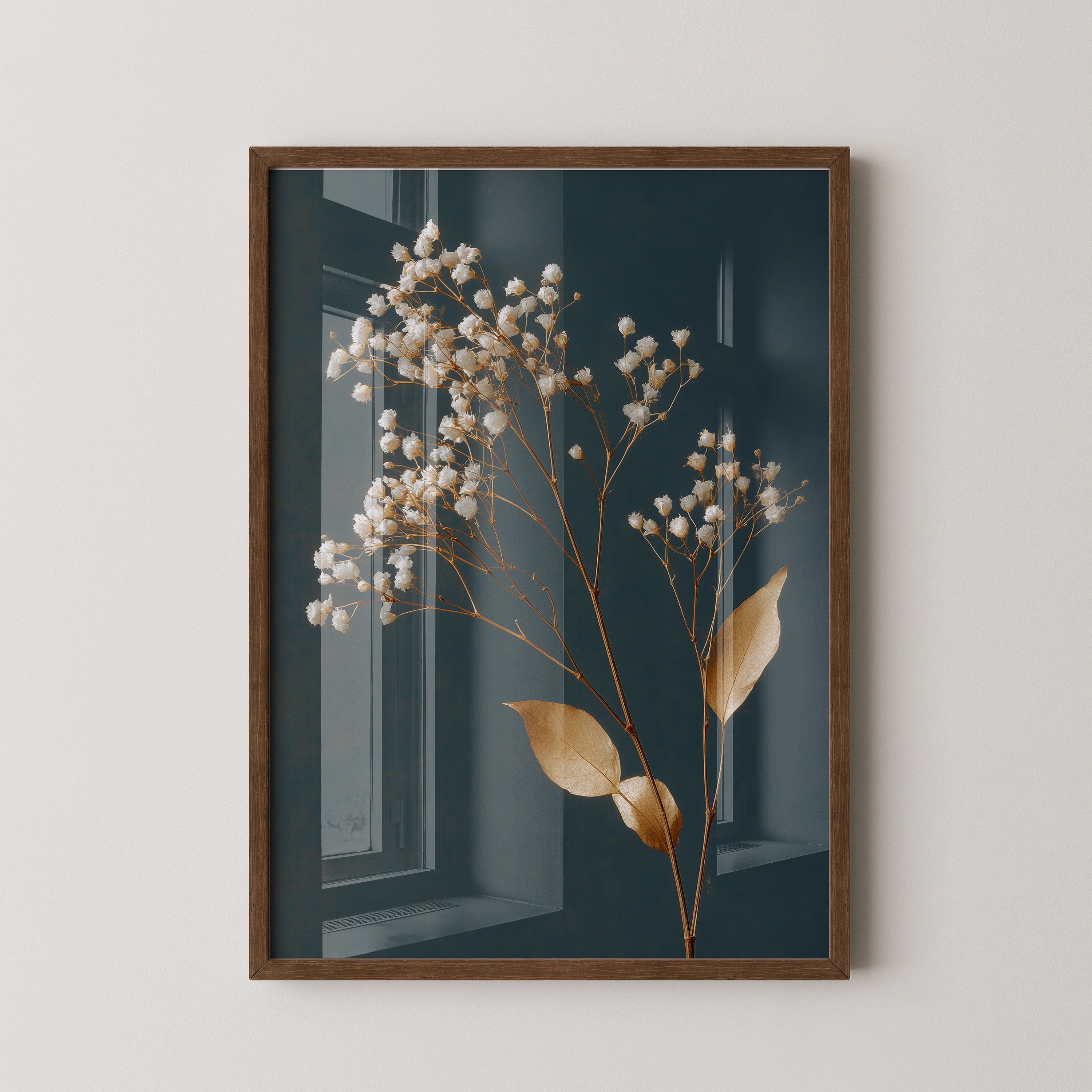 Trockenblumen Goldener Kontrast