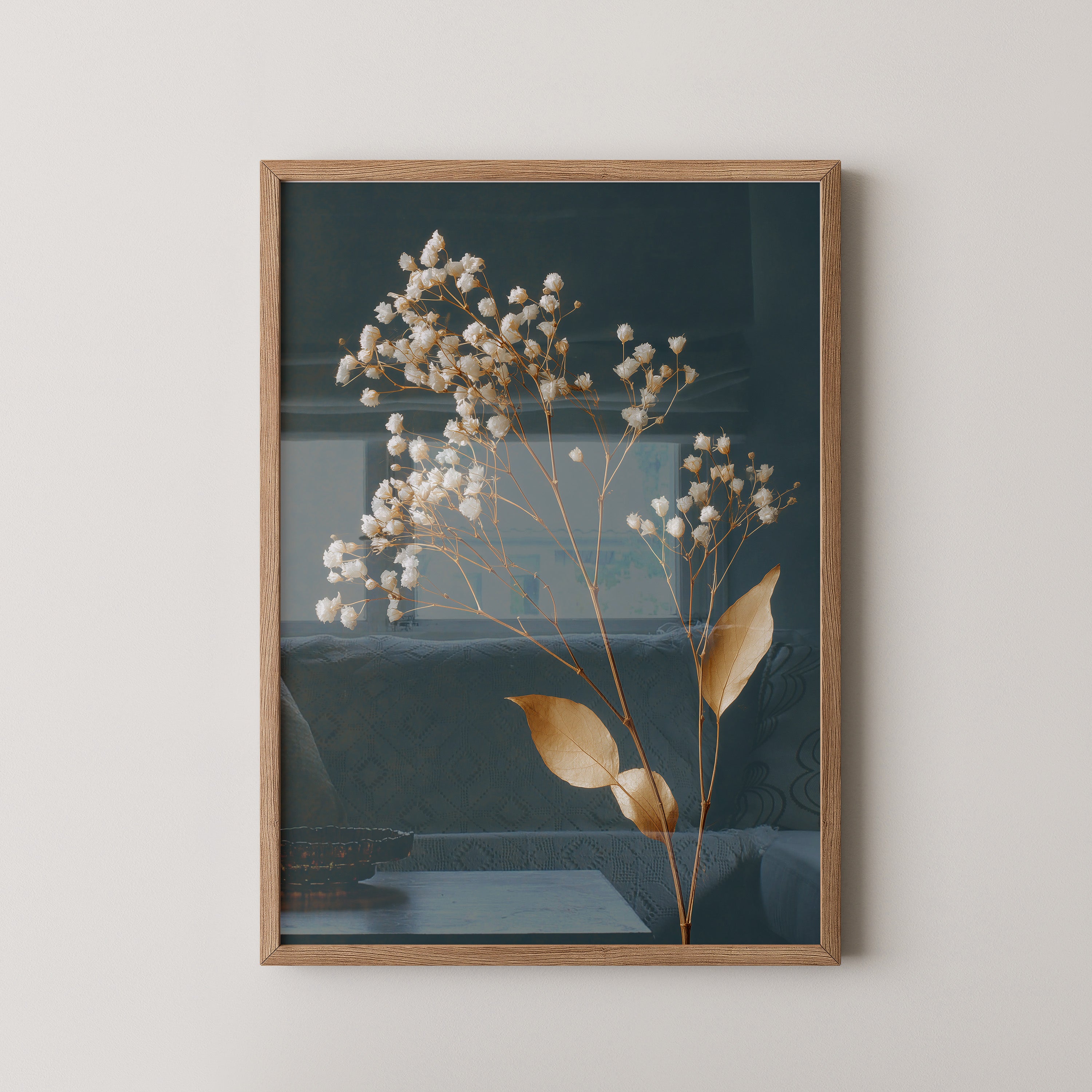 Trockenblumen Goldener Kontrast