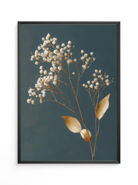 Trockenblumen Goldener Kontrast