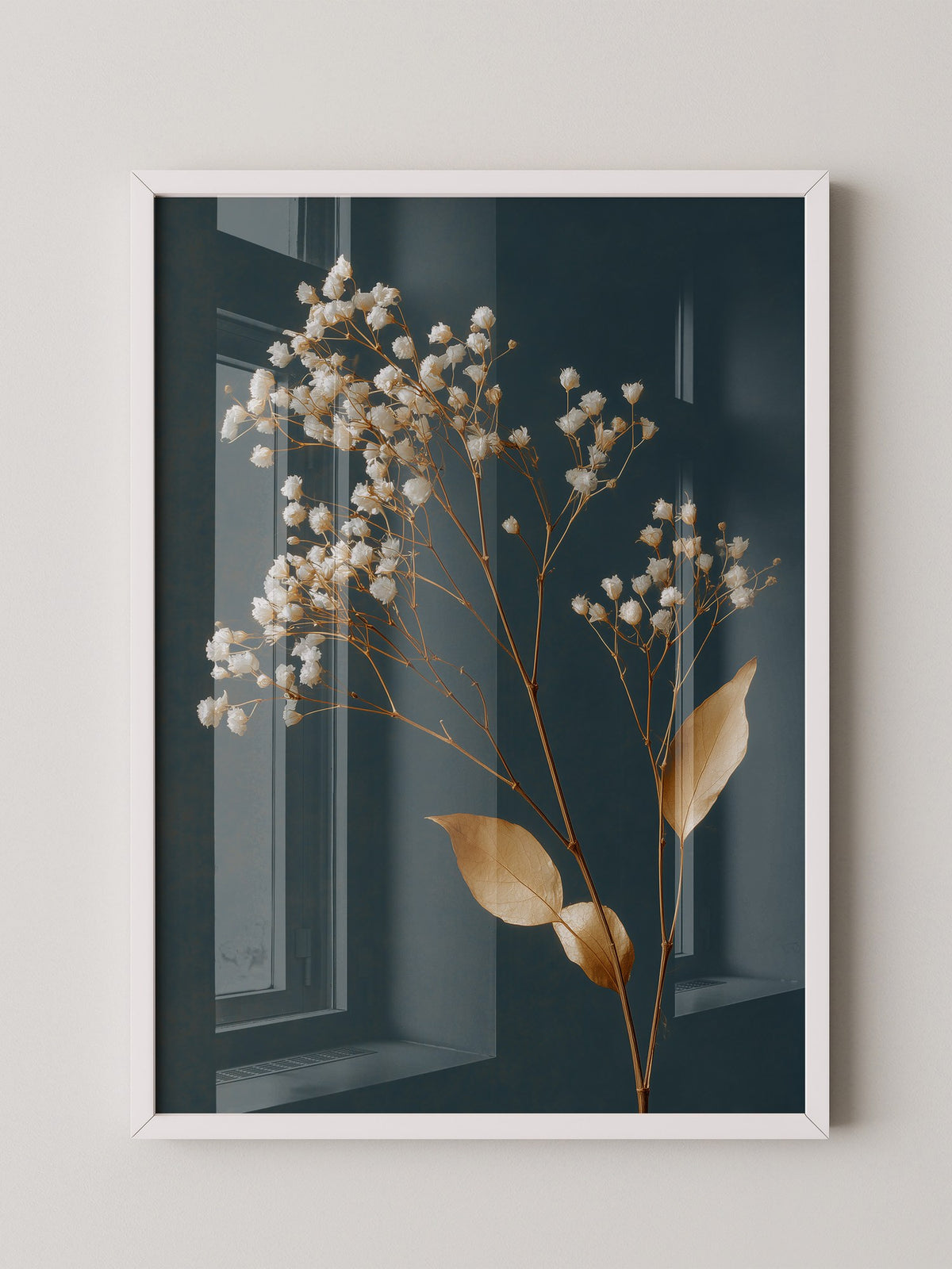 Trockenblumen Goldener Kontrast