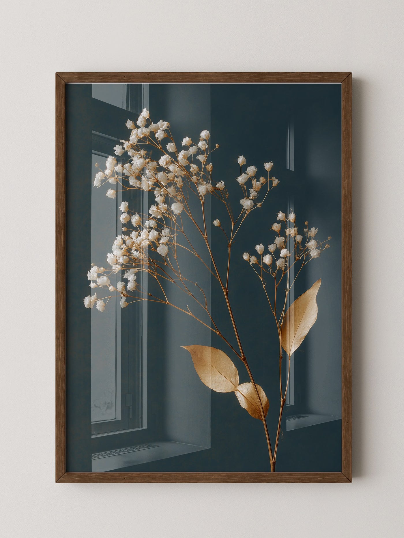 Trockenblumen Goldener Kontrast