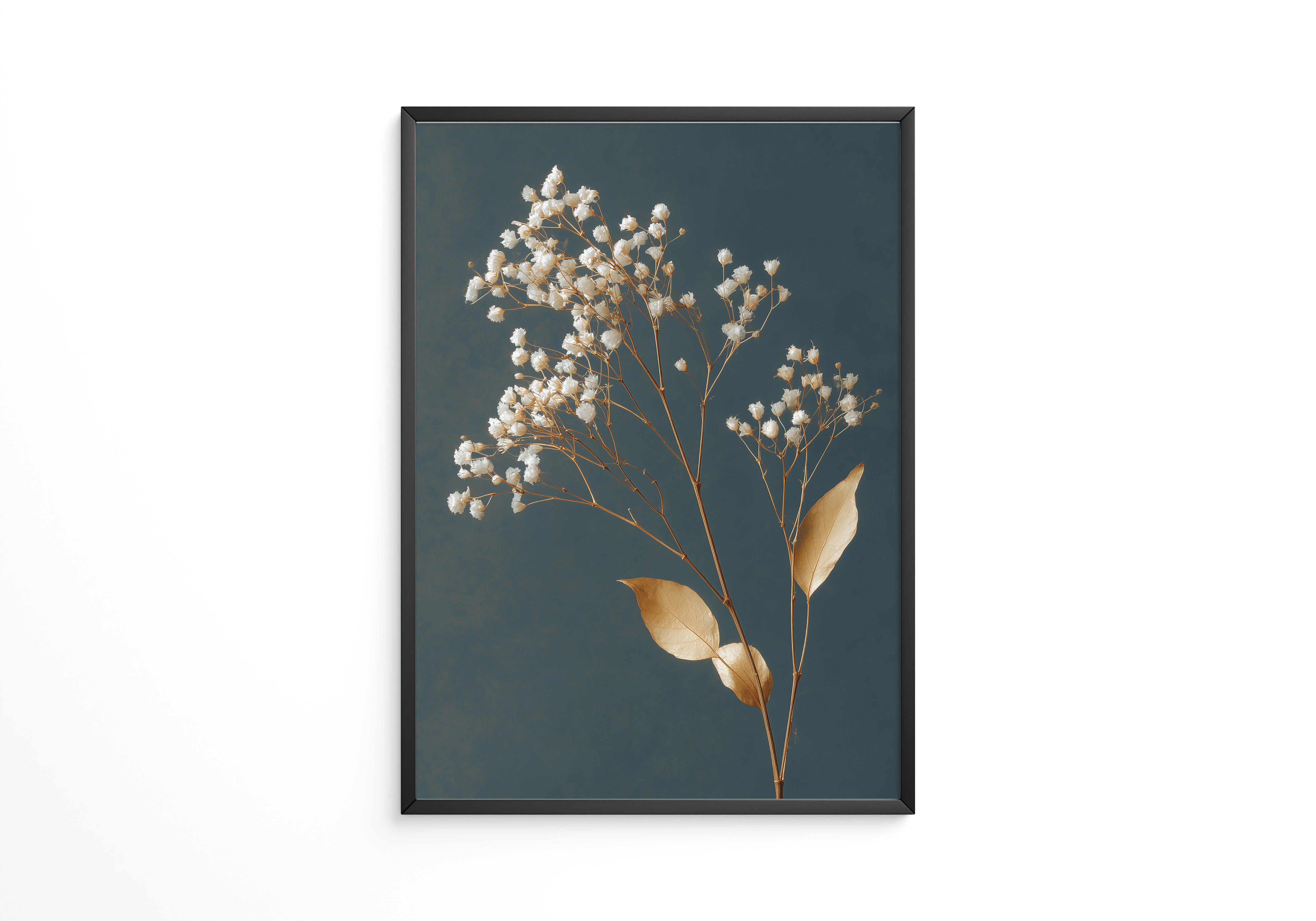 Trockenblumen Goldener Kontrast