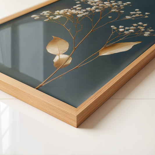 Trockenblumen Goldener Kontrast