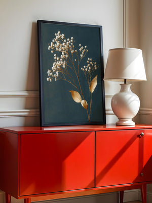 Trockenblumen Goldener Kontrast