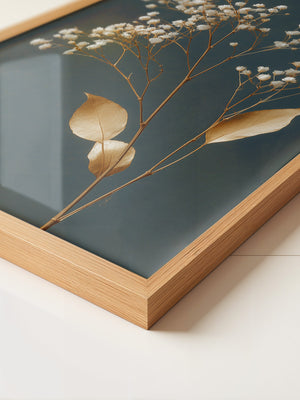 Trockenblumen Goldener Kontrast