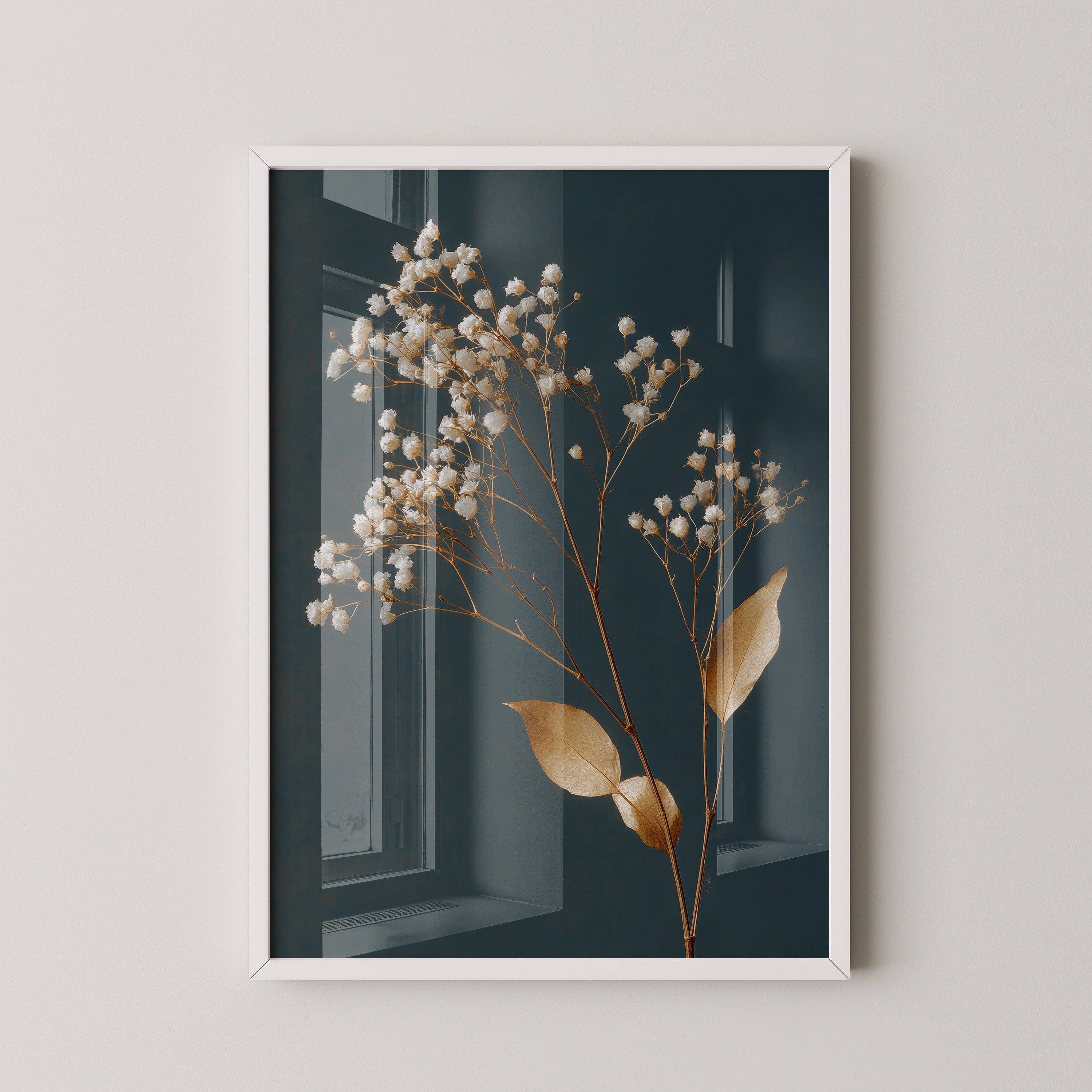 Trockenblumen Goldener Kontrast