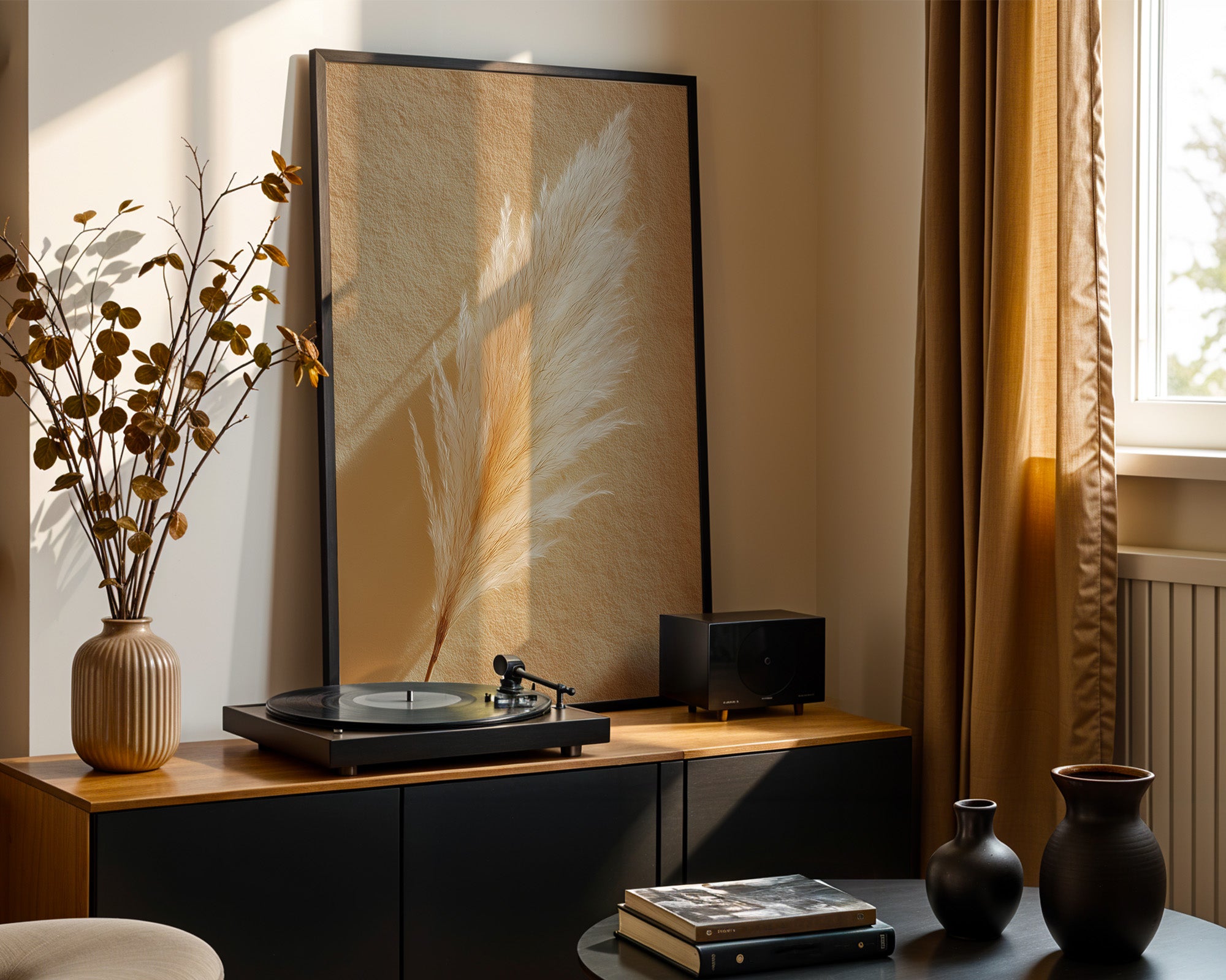 Pampasgras Beige Textur