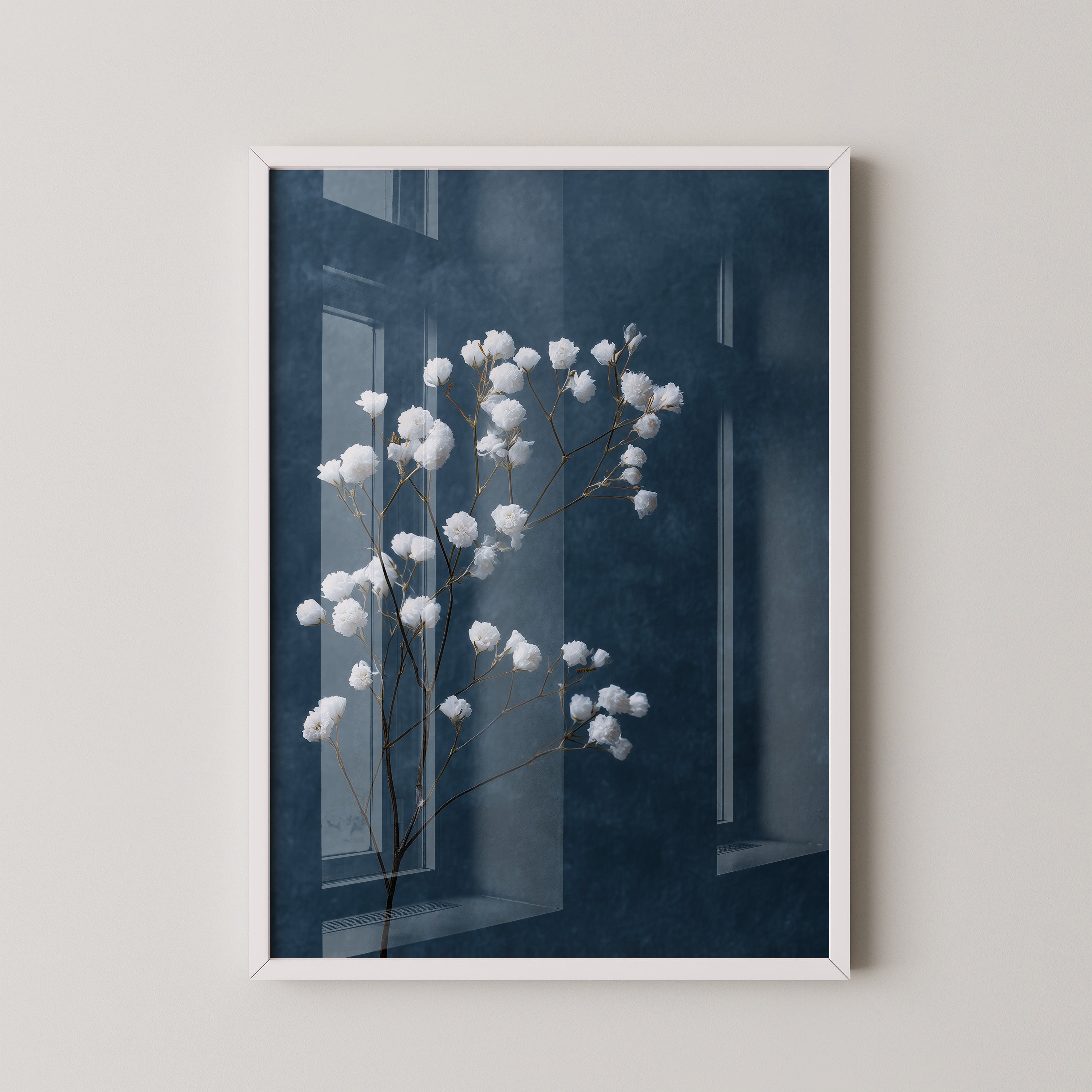 Schleierkraut Blaues Stillleben