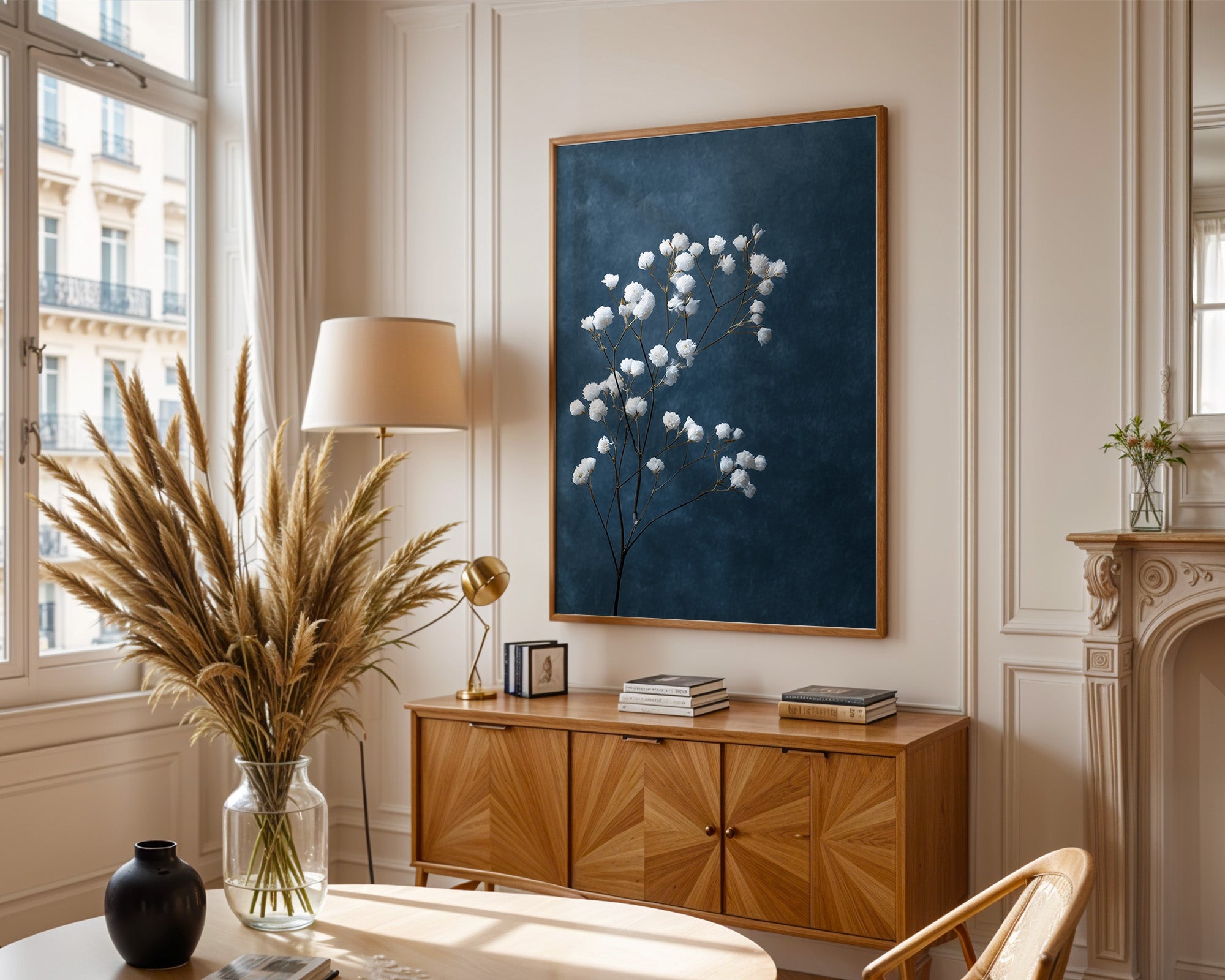 Schleierkraut Blaues Stillleben