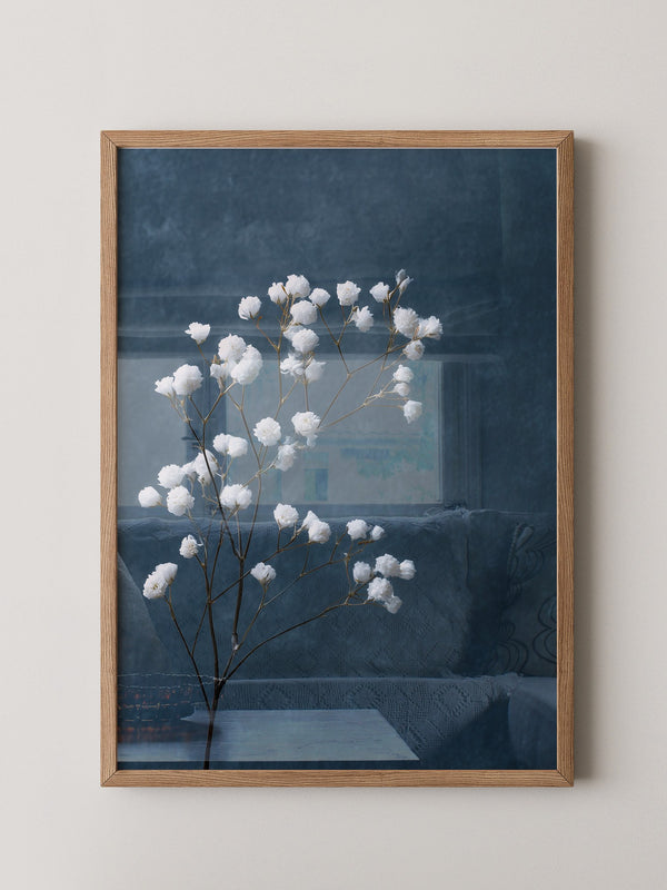 Schleierkraut Blaues Stillleben