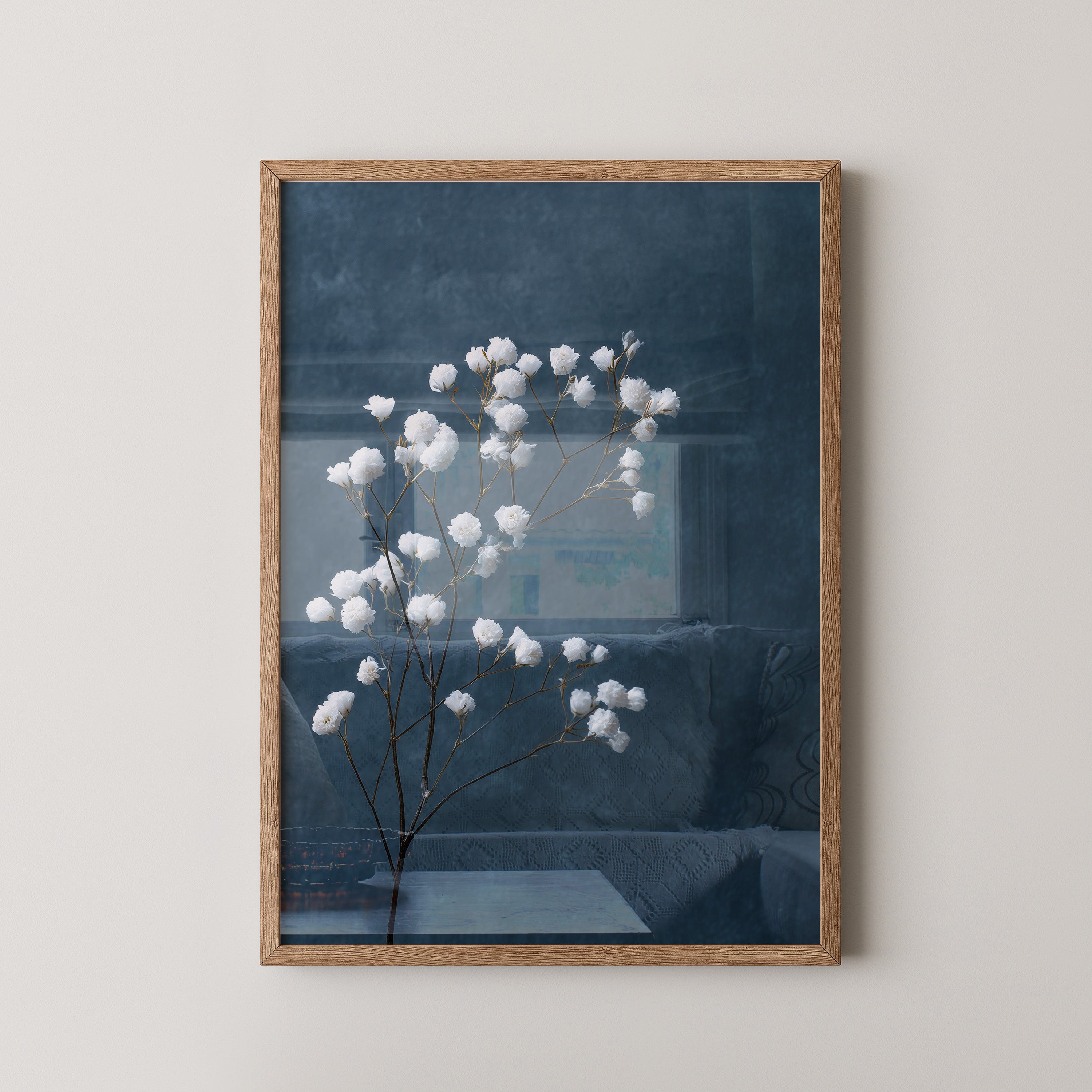 Schleierkraut Blaues Stillleben