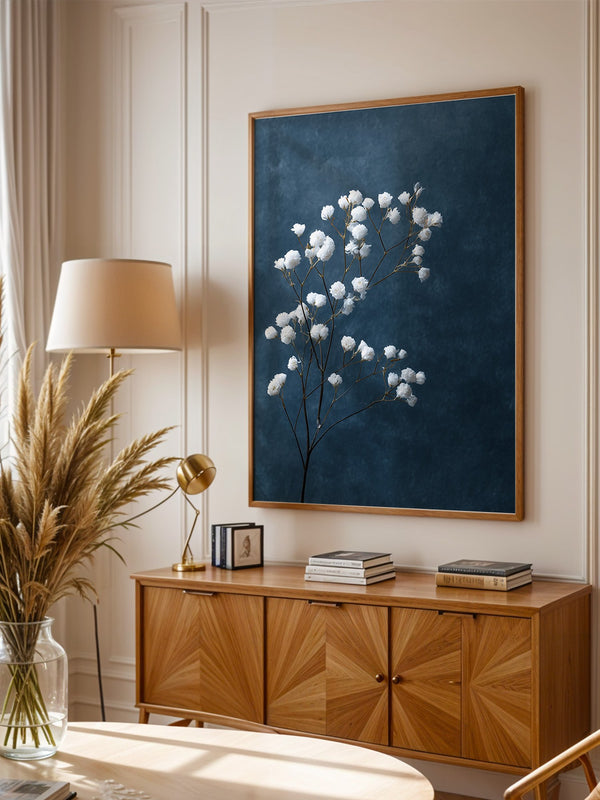 Schleierkraut Blaues Stillleben