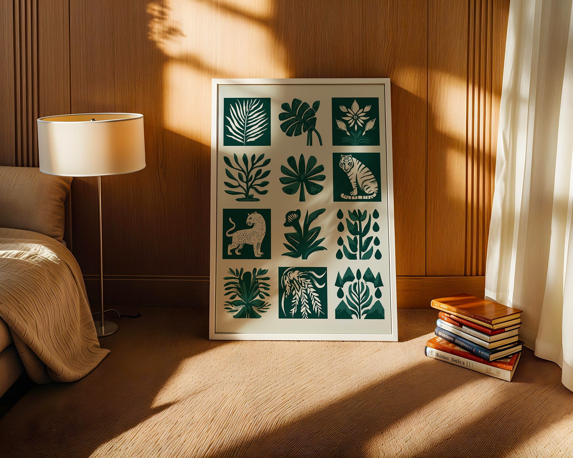 Tropische Flora Tiere Grafik