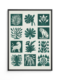 Tropische Flora Tiere Grafik
