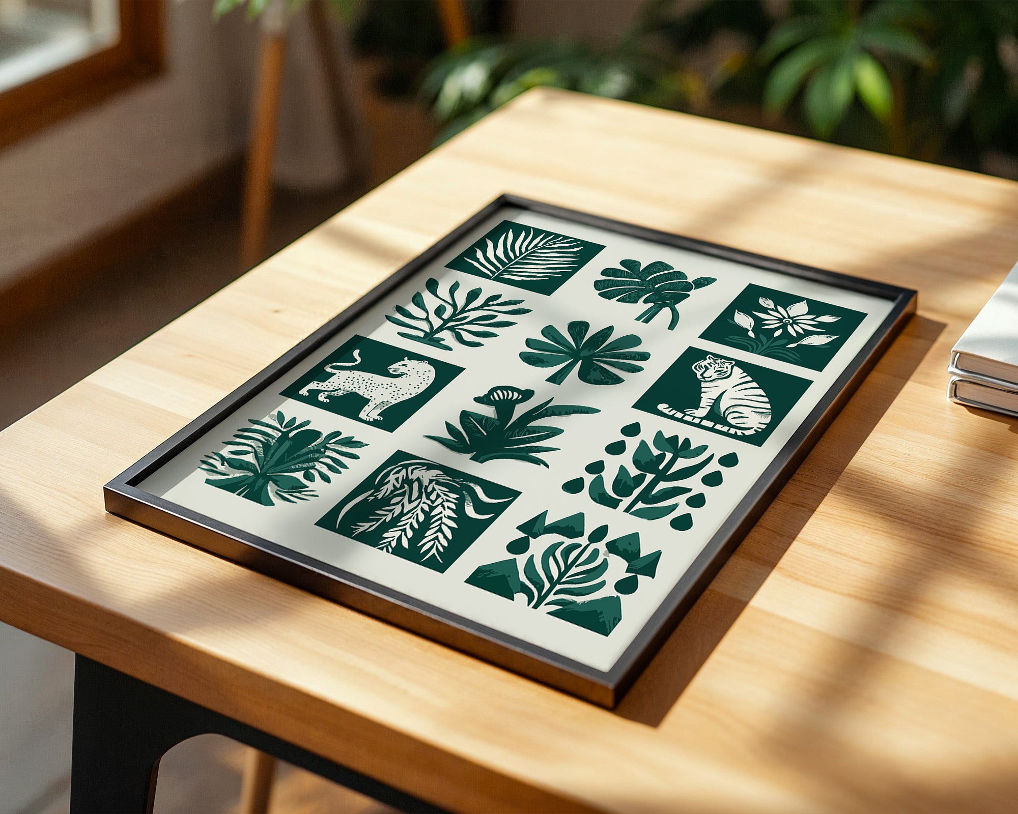 Tropische Flora Tiere Grafik