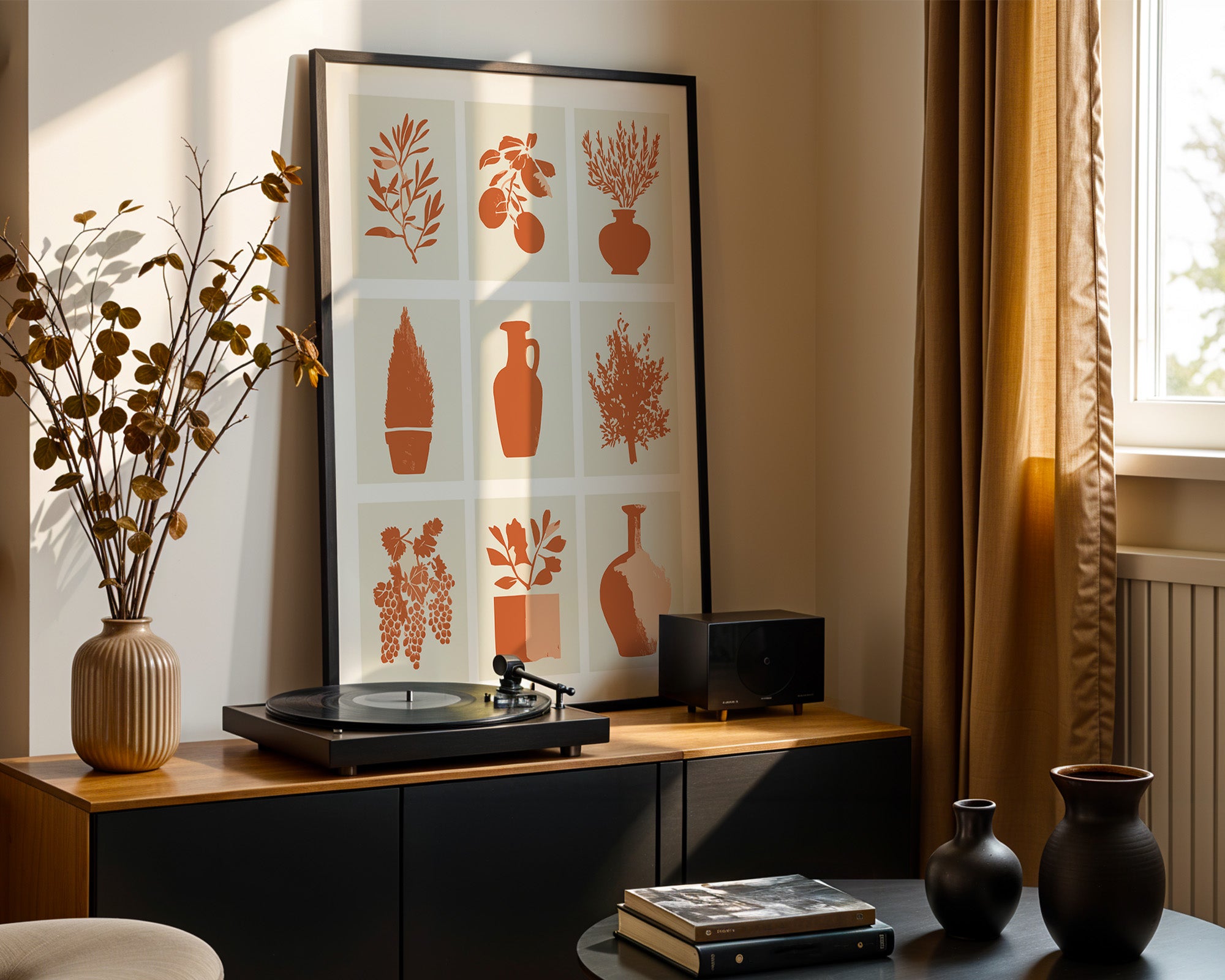 Olivenzweige Minimalist Orange