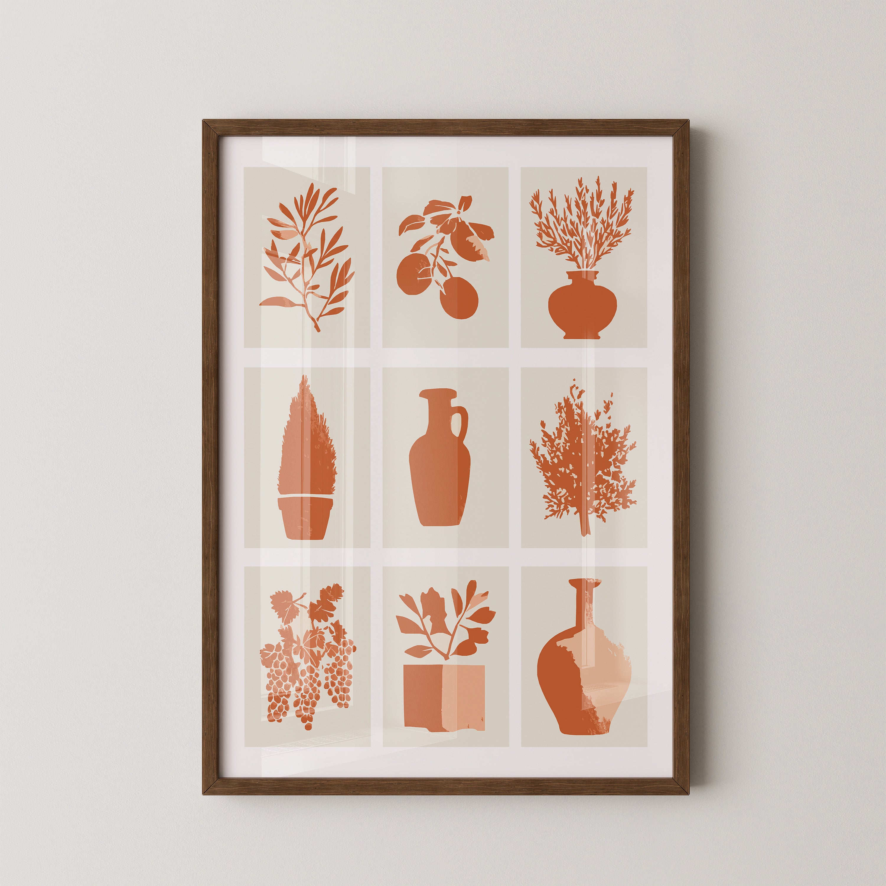 Olivenzweige Minimalist Orange