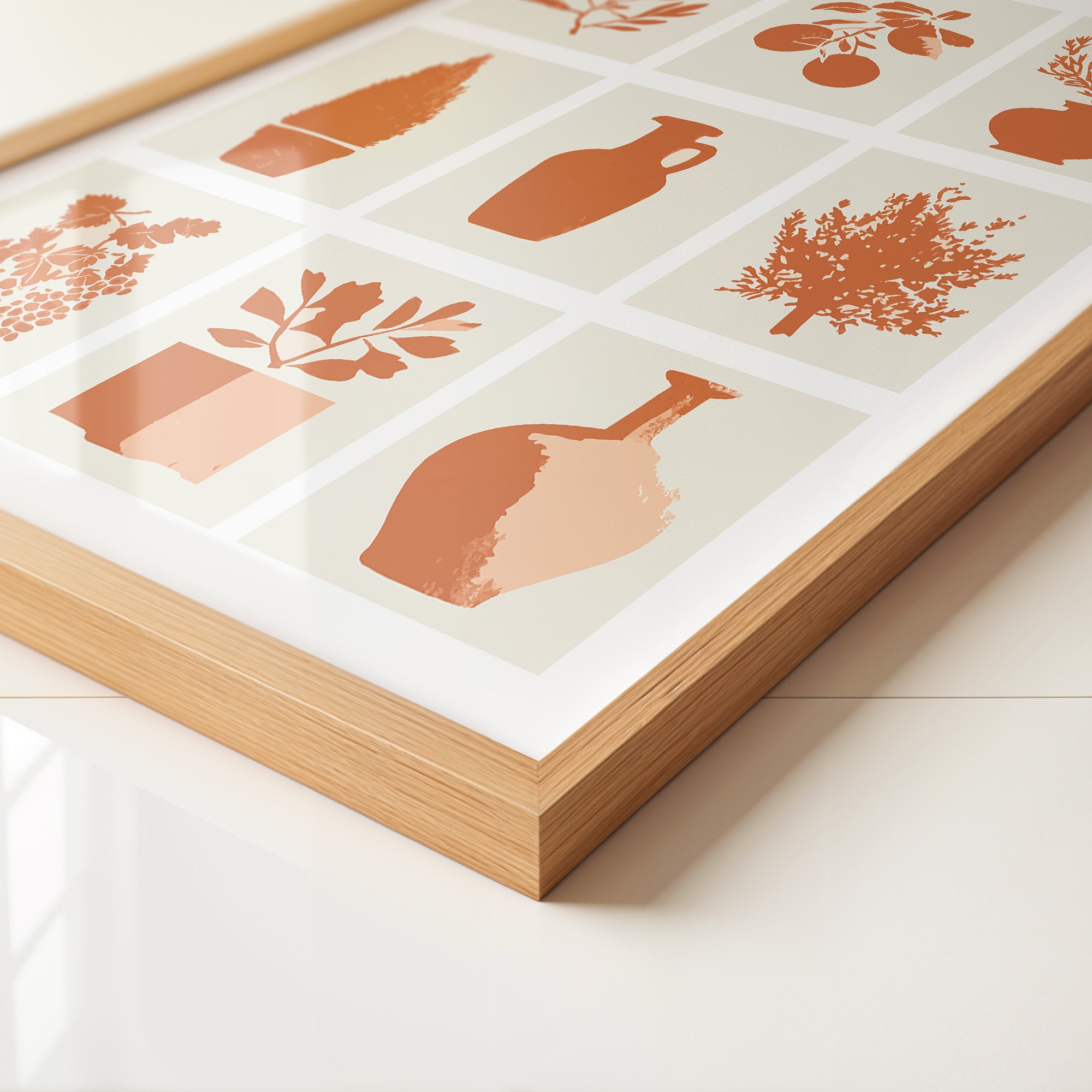 Olivenzweige Minimalist Orange