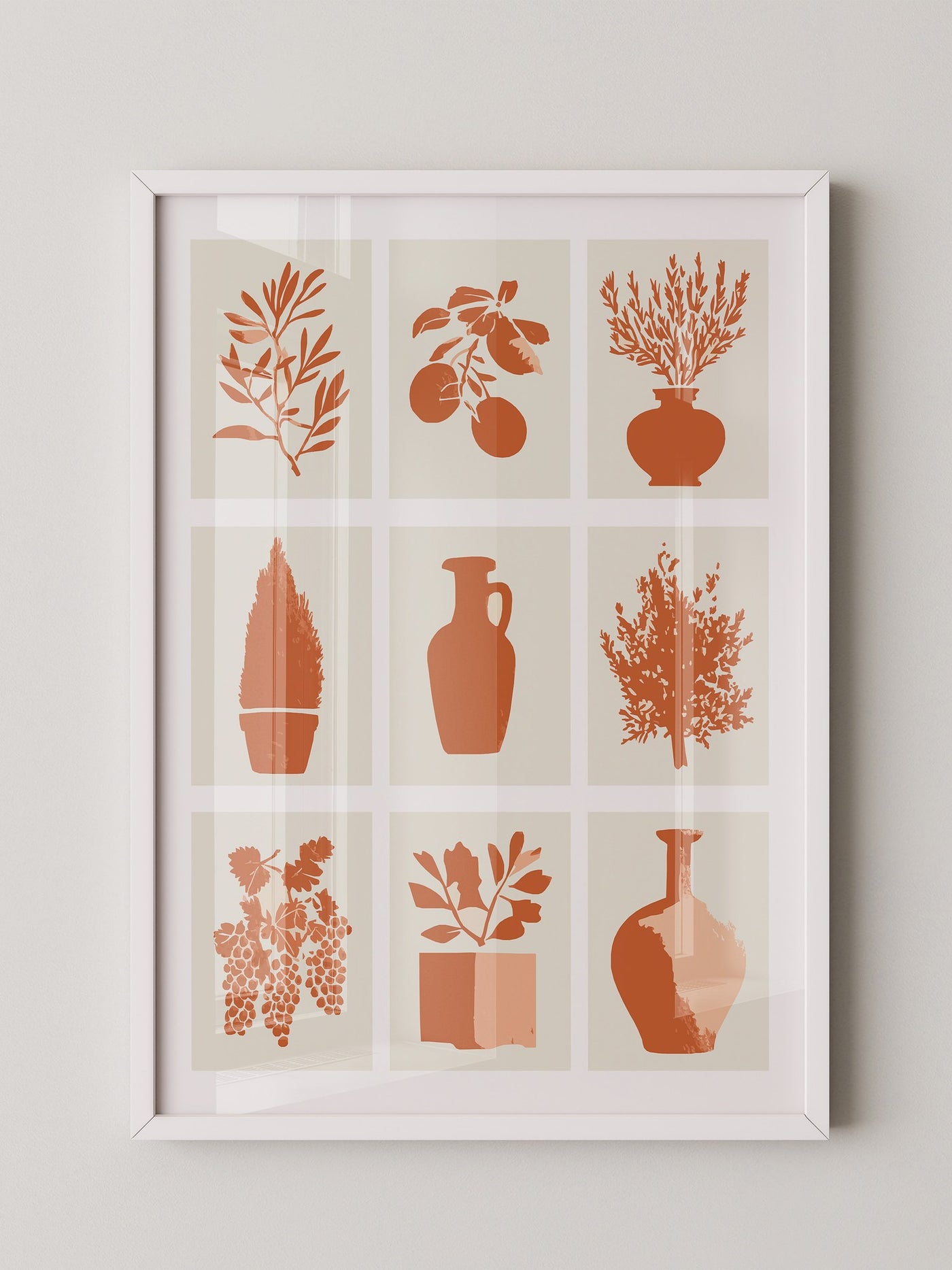 Olivenzweige Minimalist Orange