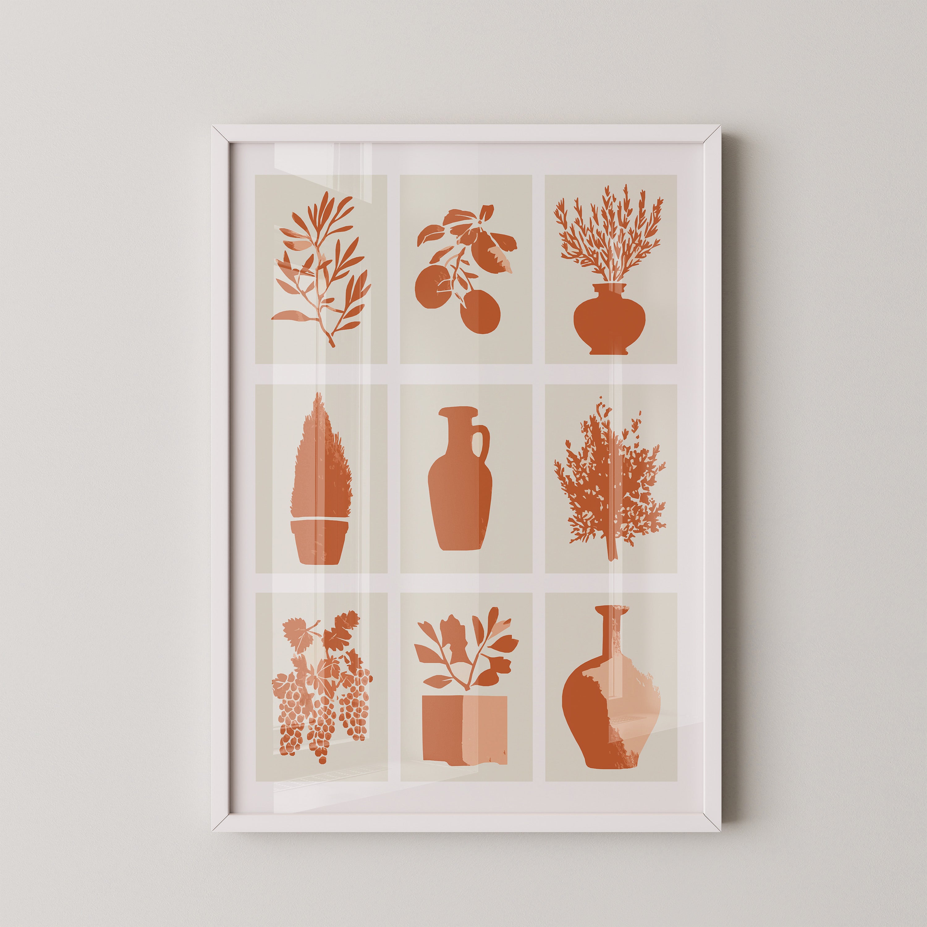 Olivenzweige Minimalist Orange