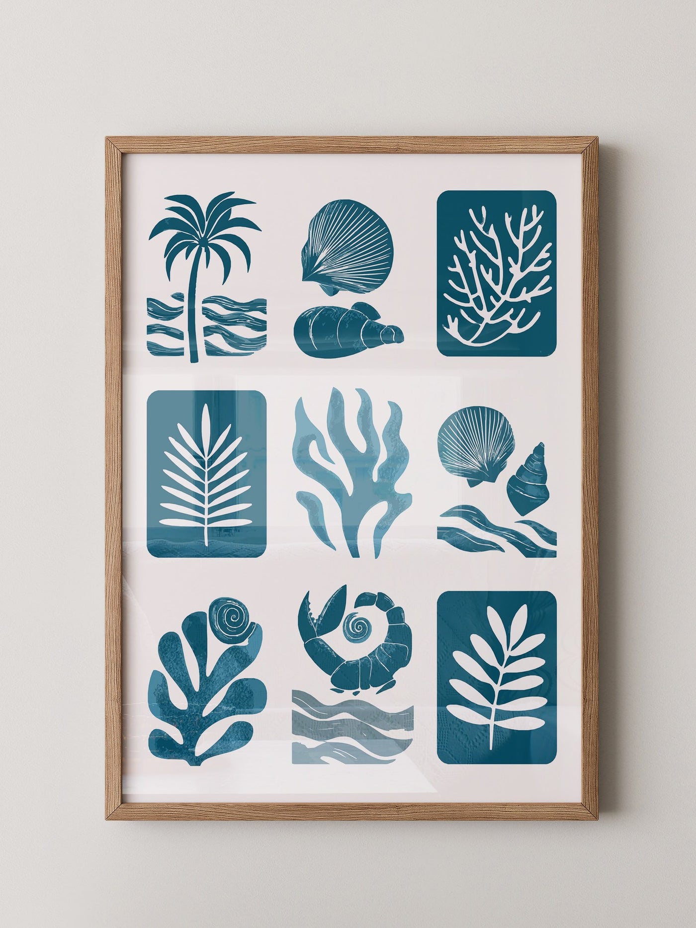 Maritime Motive Blau
