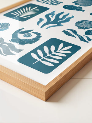 Maritime Motive Blau