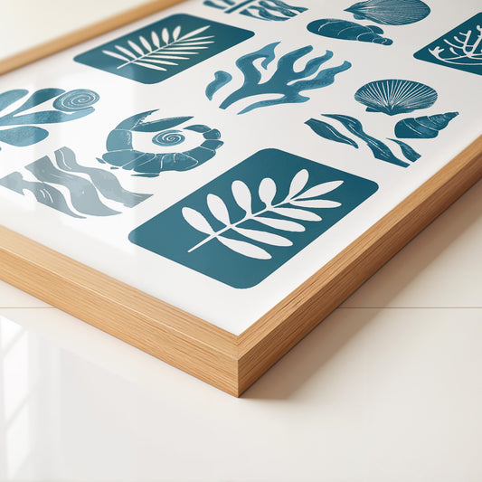 Maritime Motive Blau