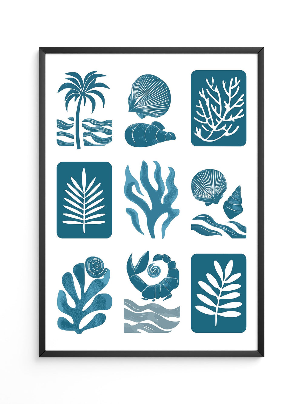 Maritime Motive Blau