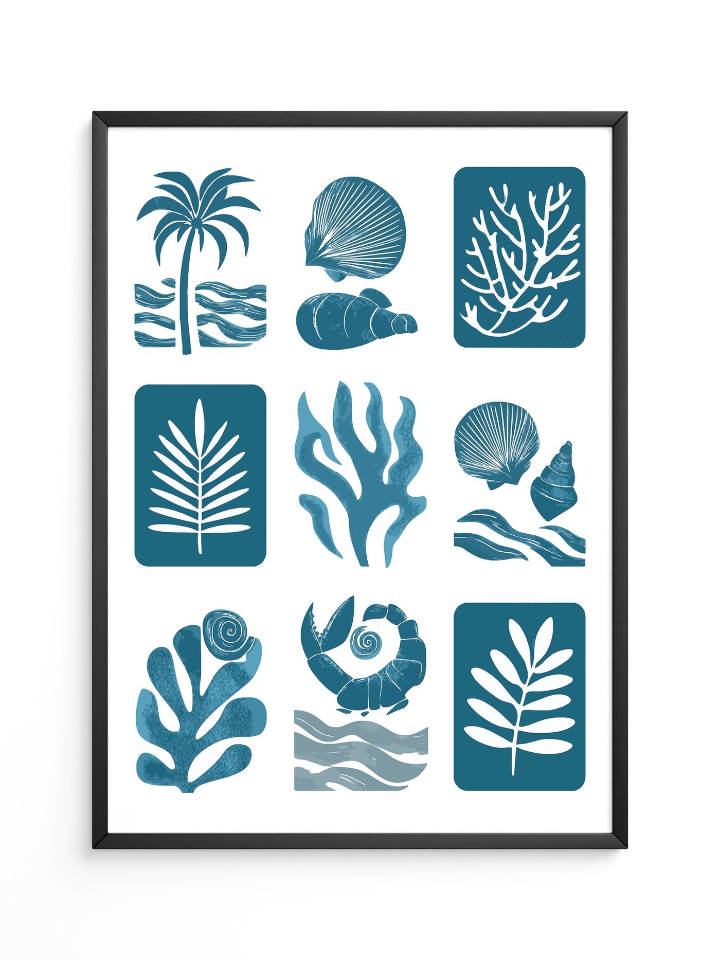 Maritime Motive Blau