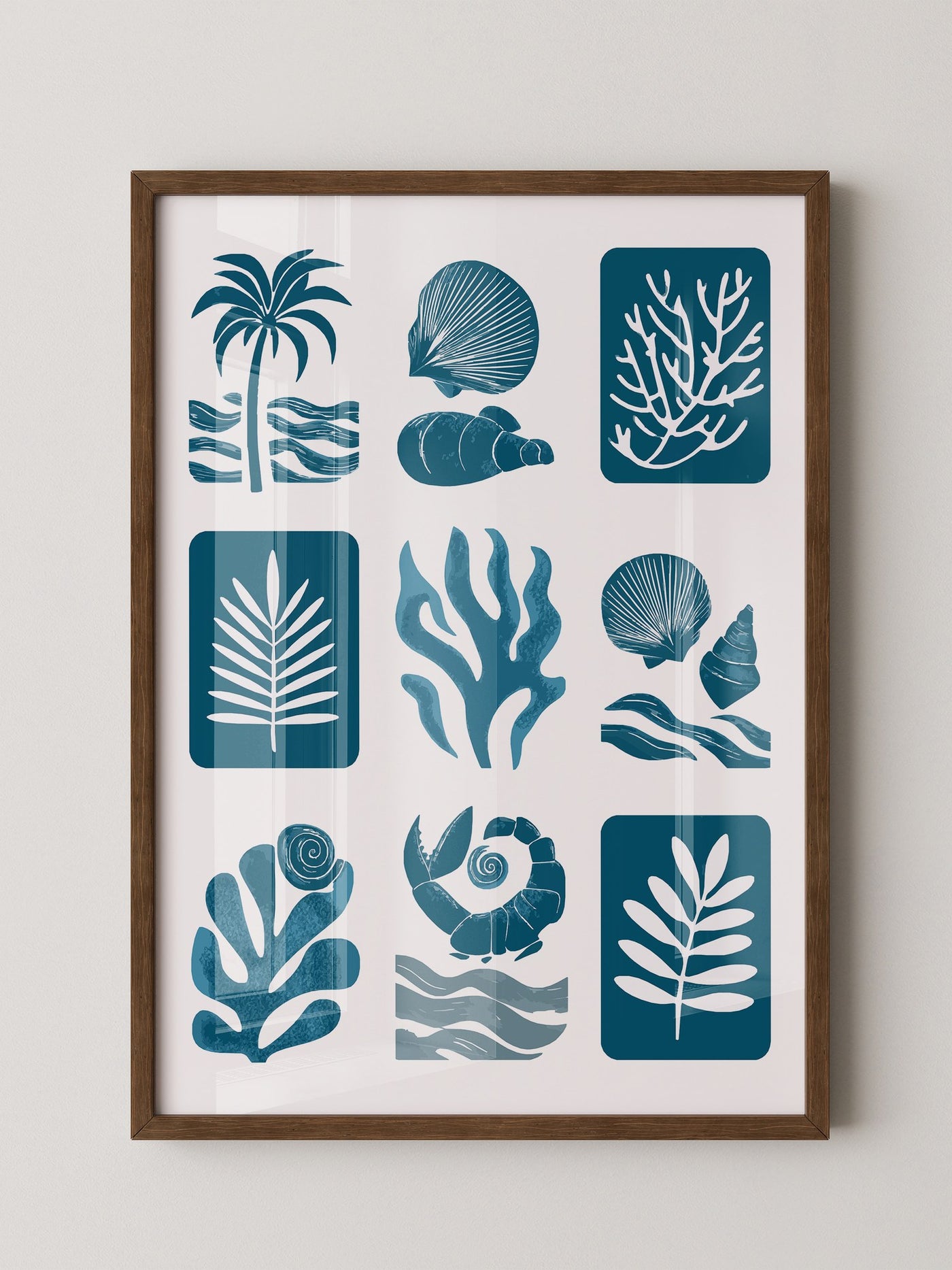 Maritime Motive Blau