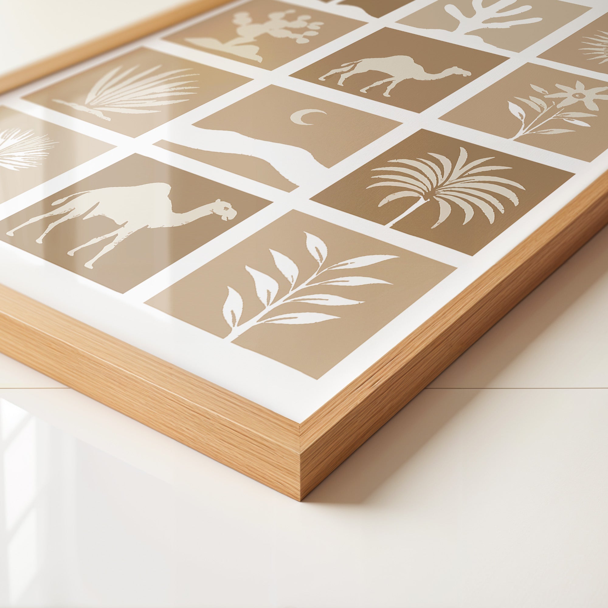 Wüstensymbole Braun Retro