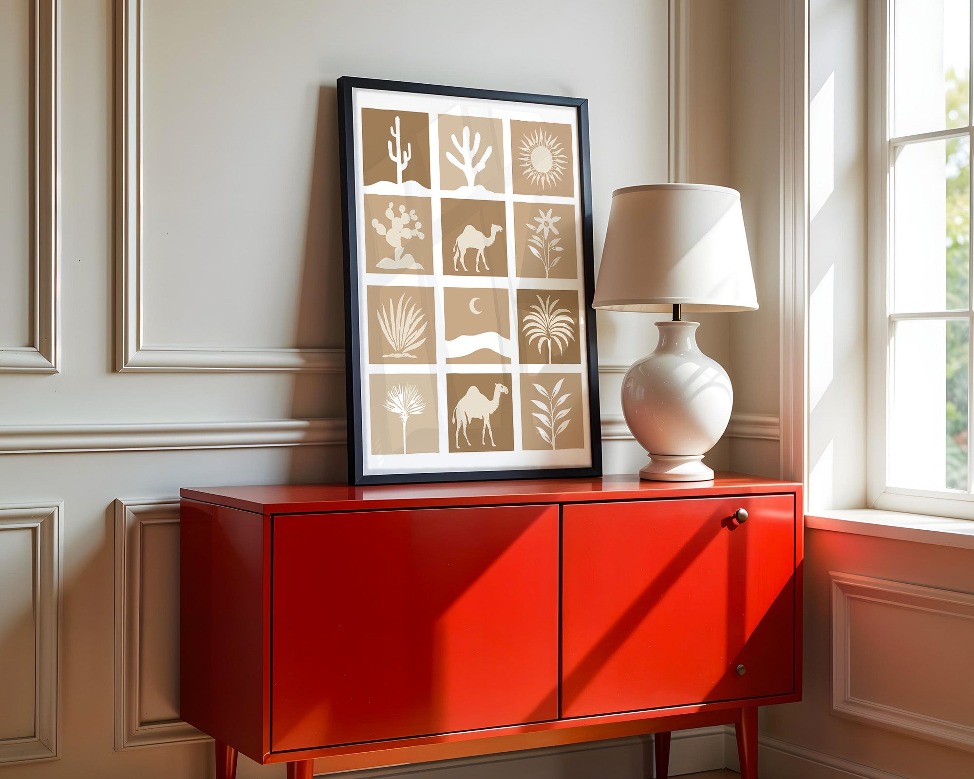 Wüstensymbole Braun Retro