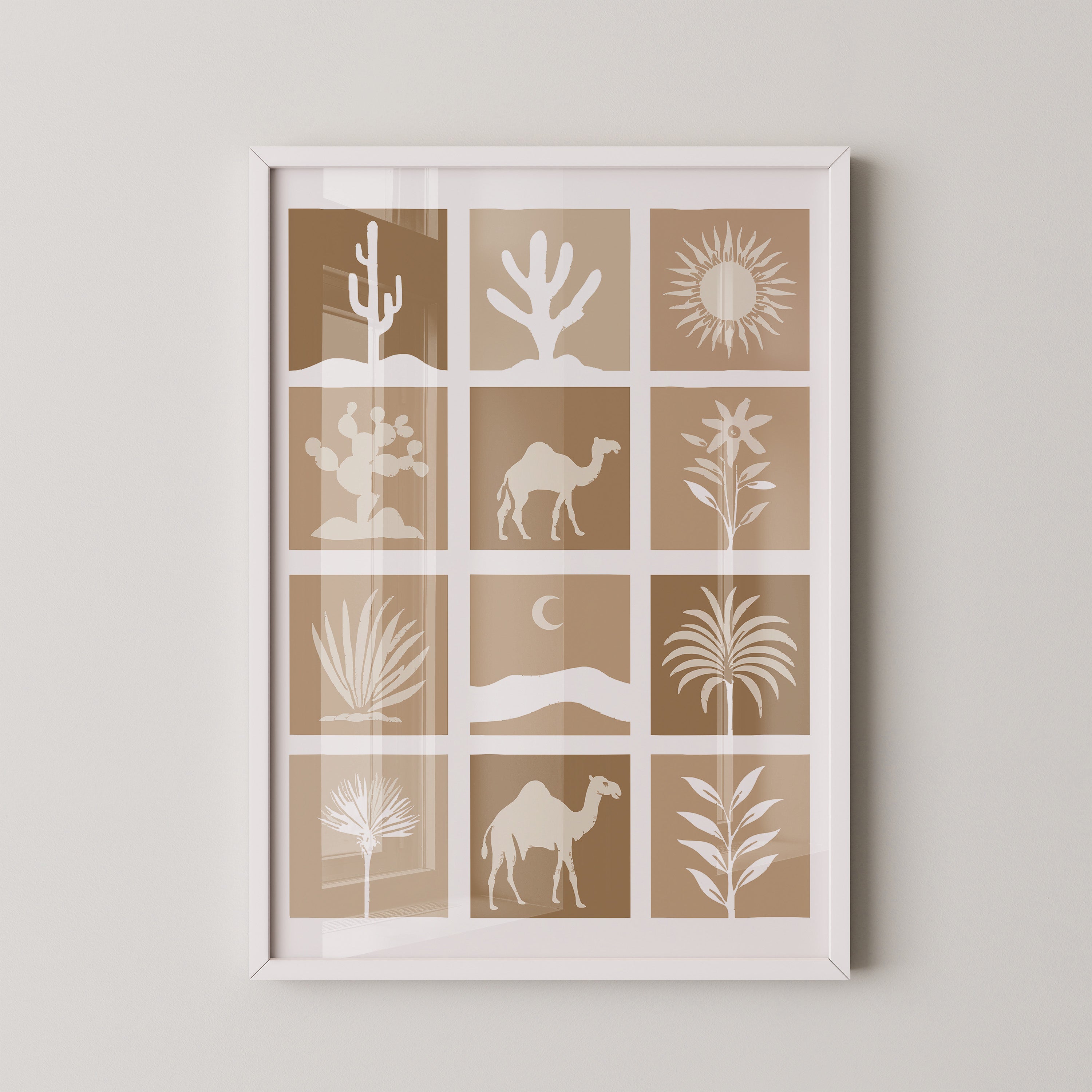 Wüstensymbole Braun Retro