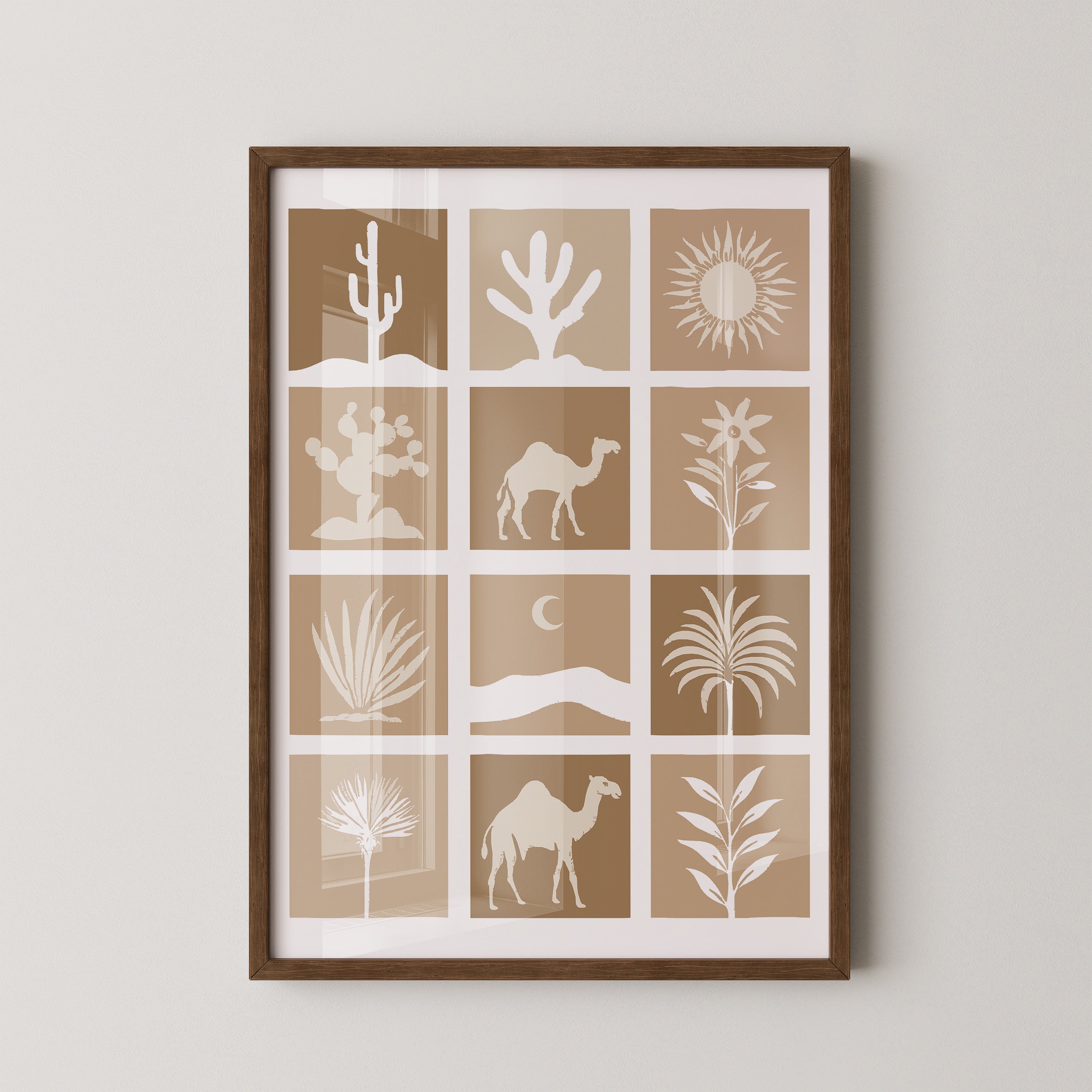 Wüstensymbole Braun Retro