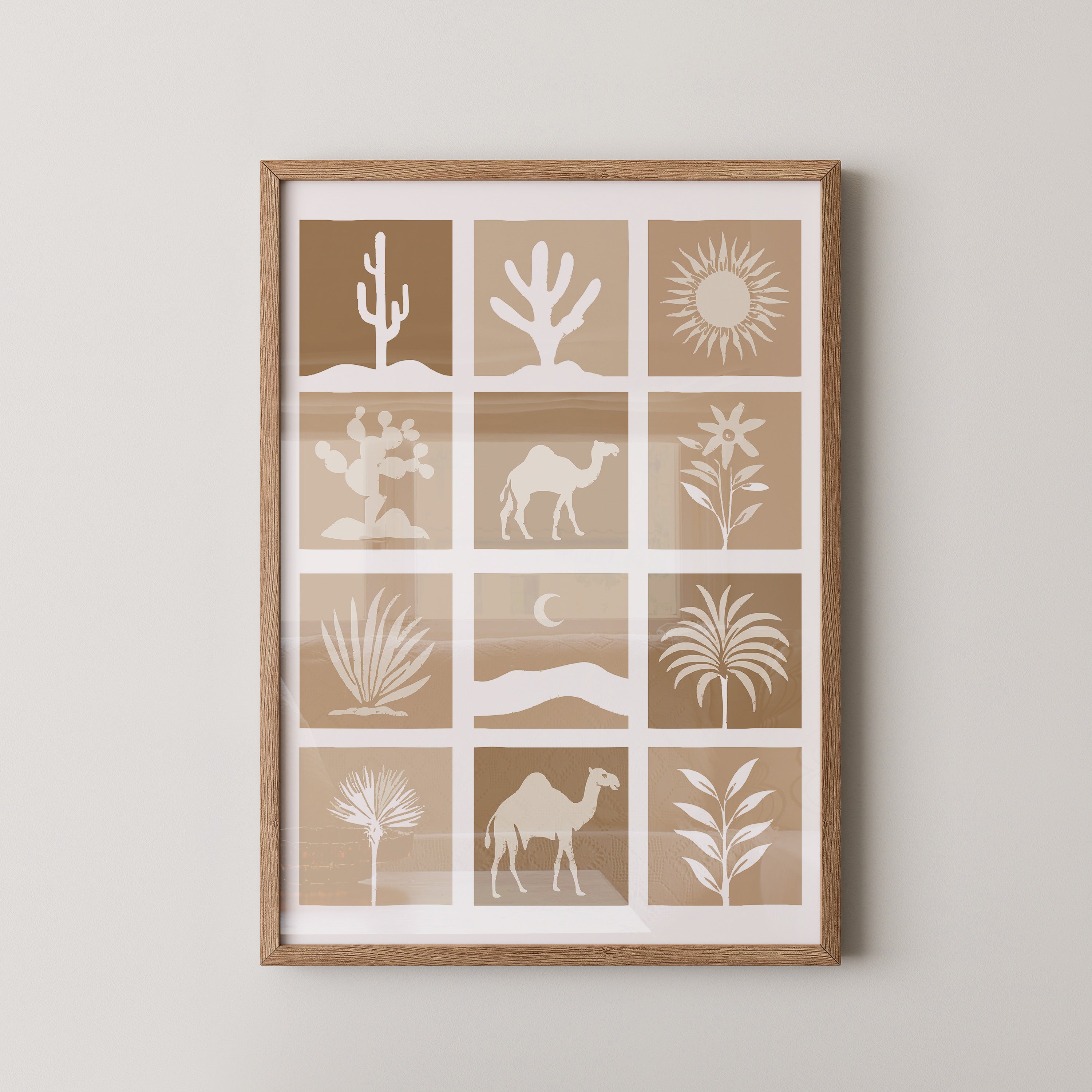 Wüstensymbole Braun Retro