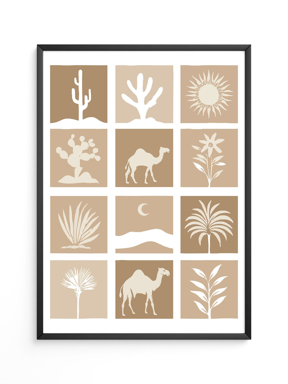 Wüstensymbole Braun Retro