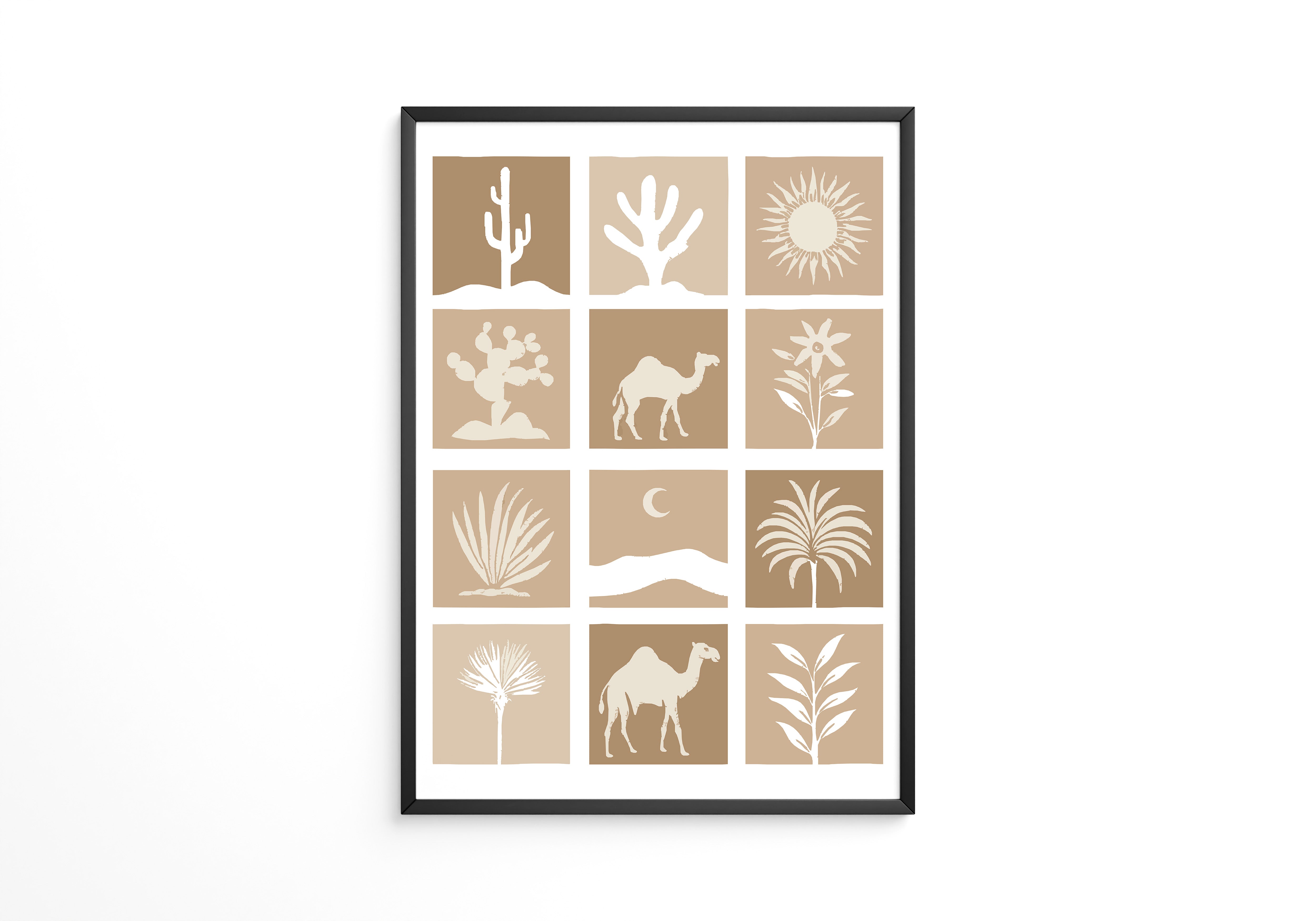 Wüstensymbole Braun Retro