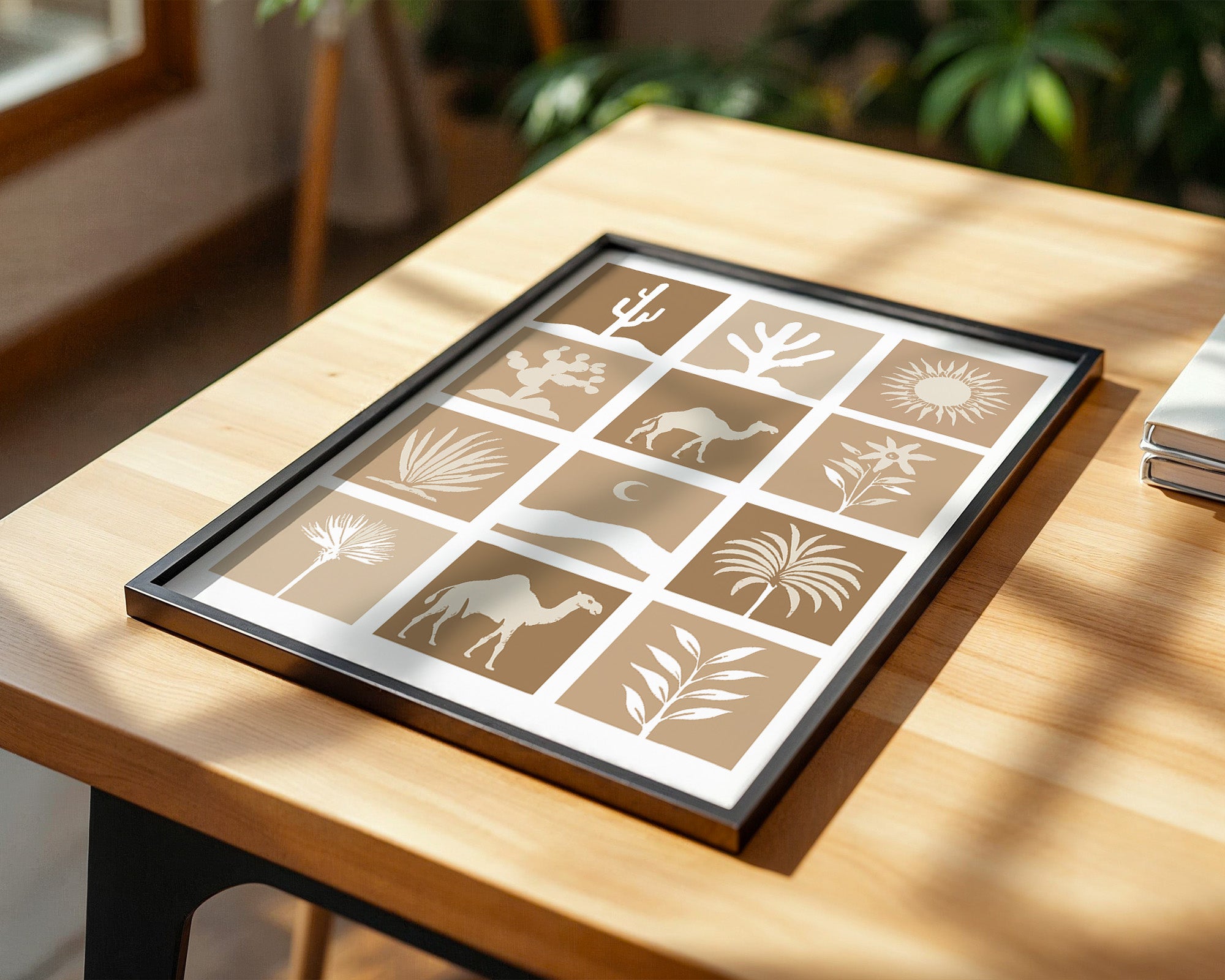 Wüstensymbole Braun Retro