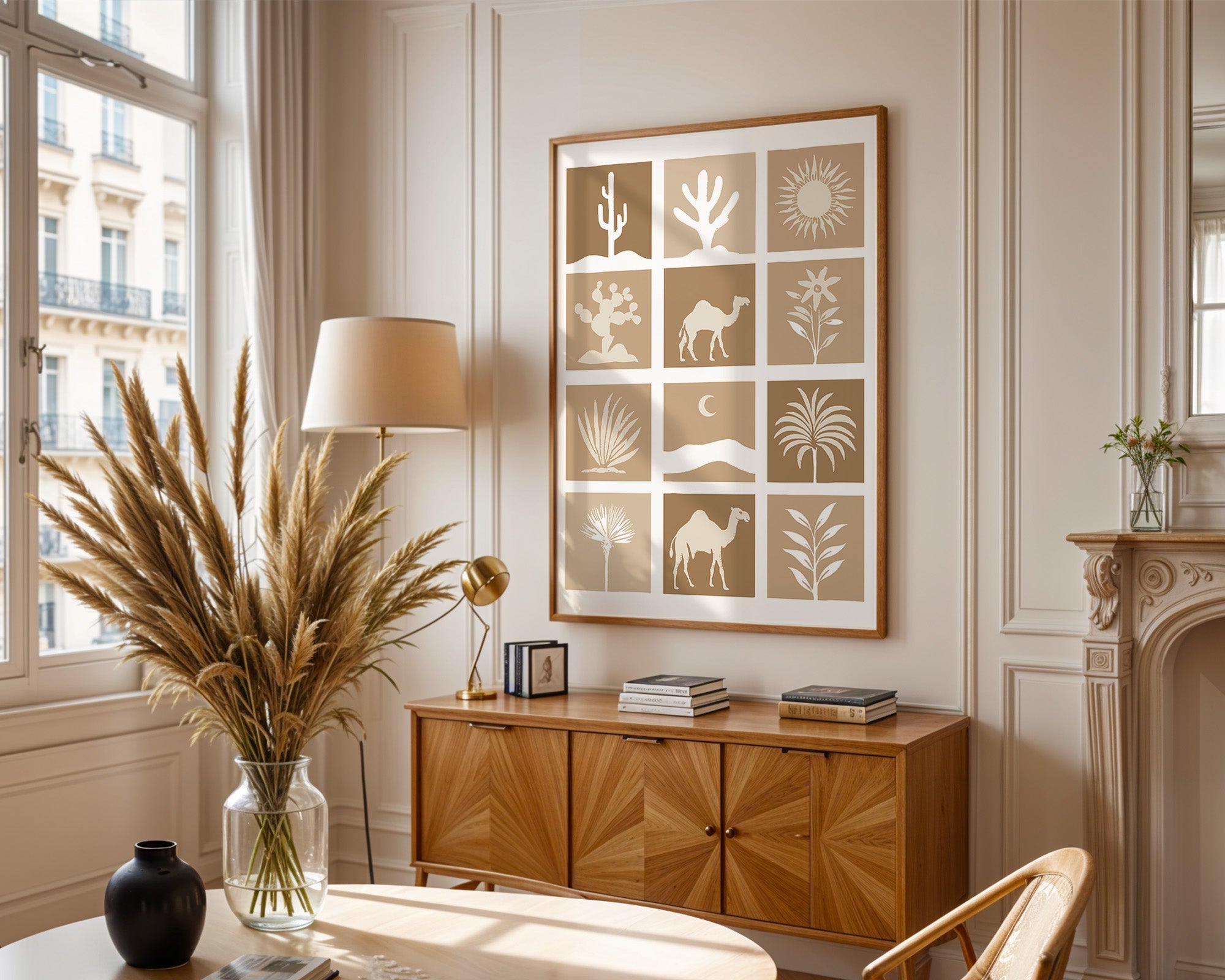 Wüstensymbole Braun Retro