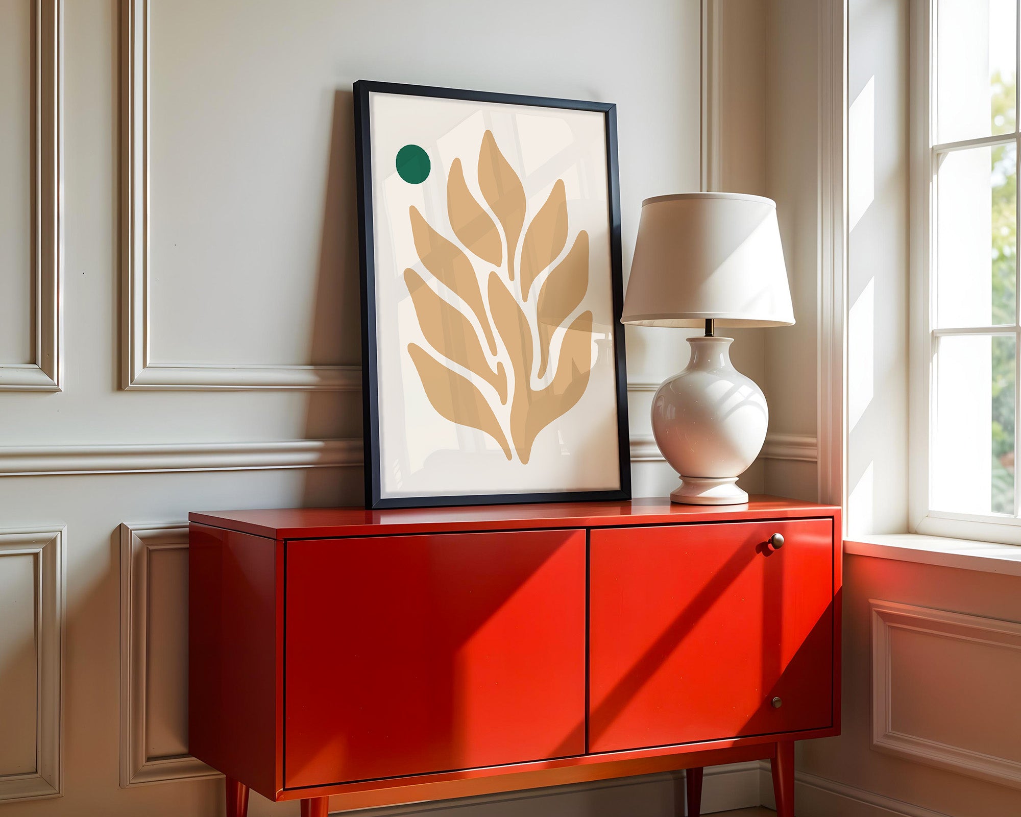 Blätter Abstrakt Erdtöne