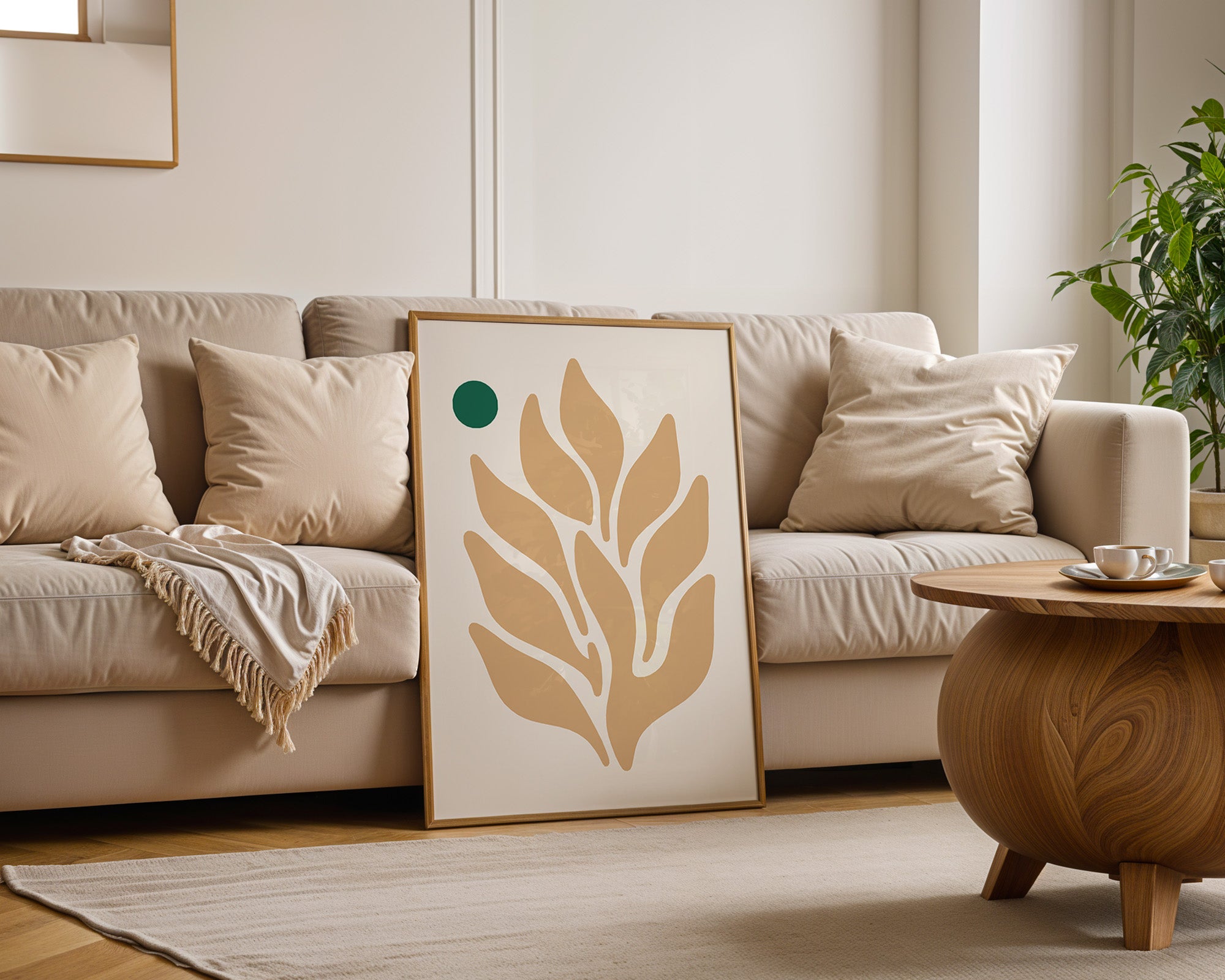 Blätter Abstrakt Erdtöne